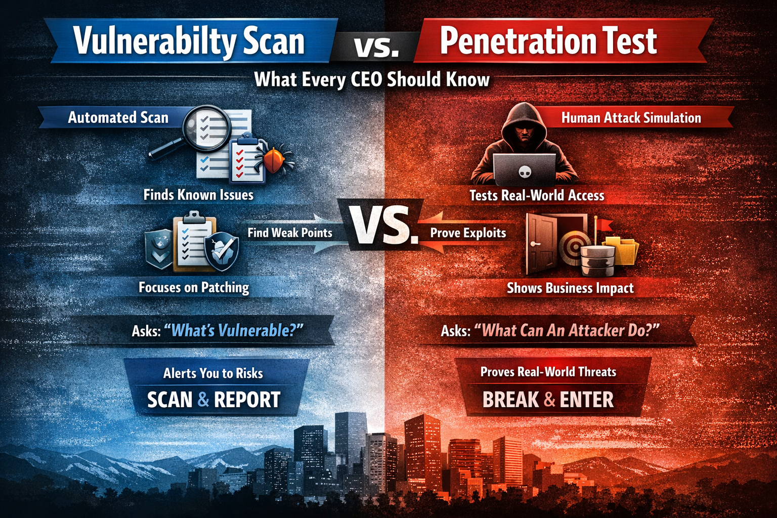 Vulnerability Scan vs. Pen Test: A CEO’s Buyer Guide