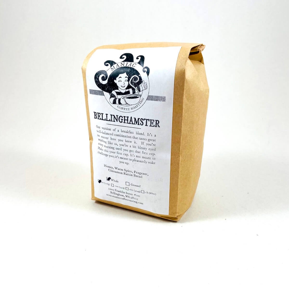 Bellinghamster Blend coffee from Maniac Coffee Roasters