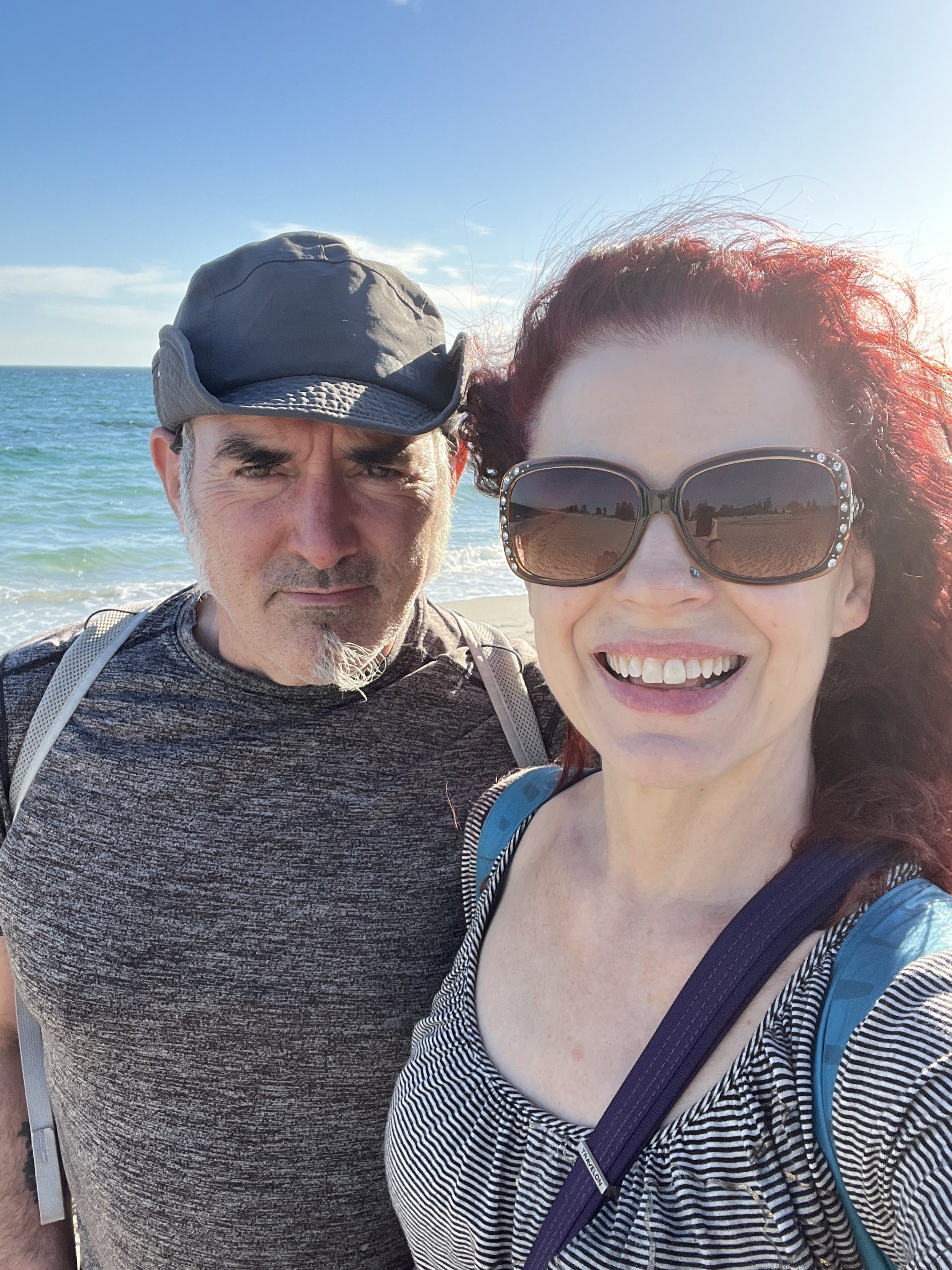 My husband and I on the day he arrived - South Beach