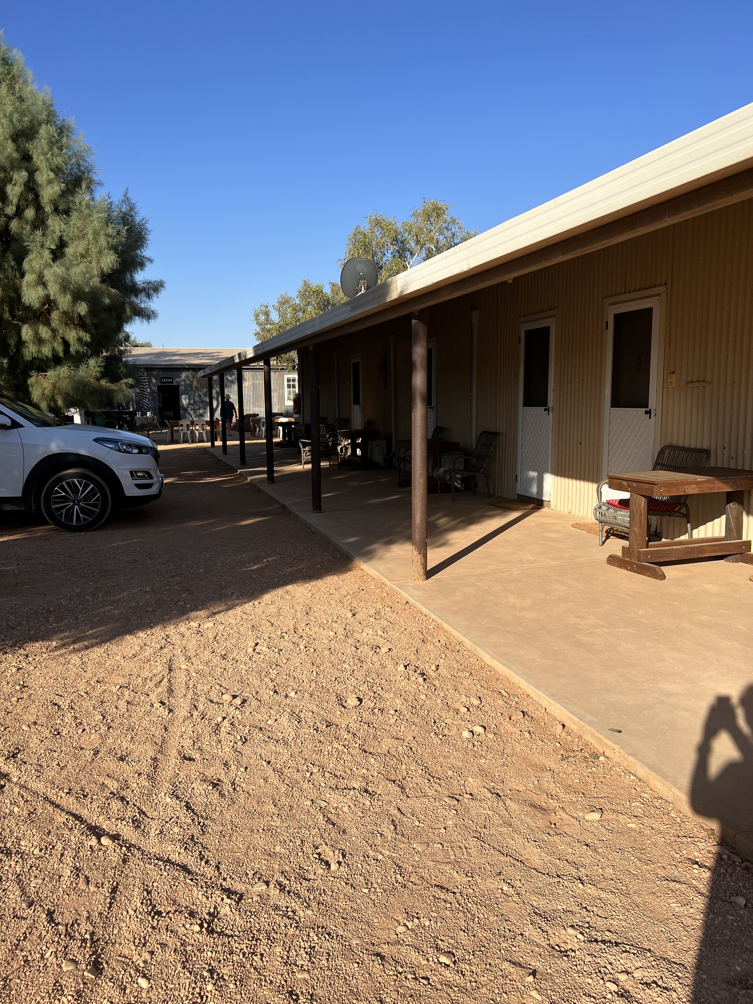 Front of Sheep Shearers shed rooms