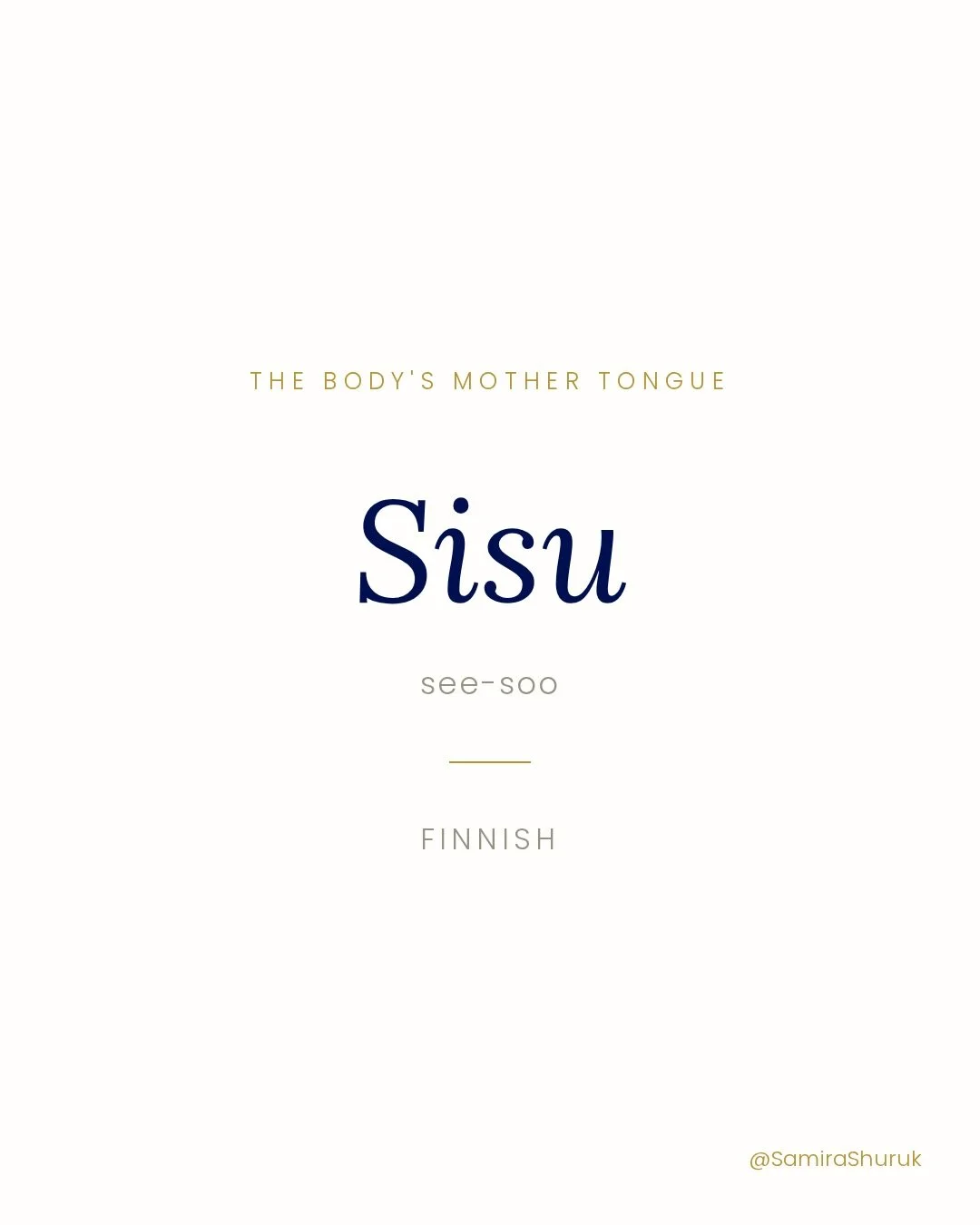 The Finnish word sisu (see-soo) comes from sisus, meaning &ldquo;inner&rdquo; or &ldquo;inside.&rdquo; It names the gut-level determination that rises from your deepest physical reserves when rational hope is gone. Not willpower. Not toughness. Somet