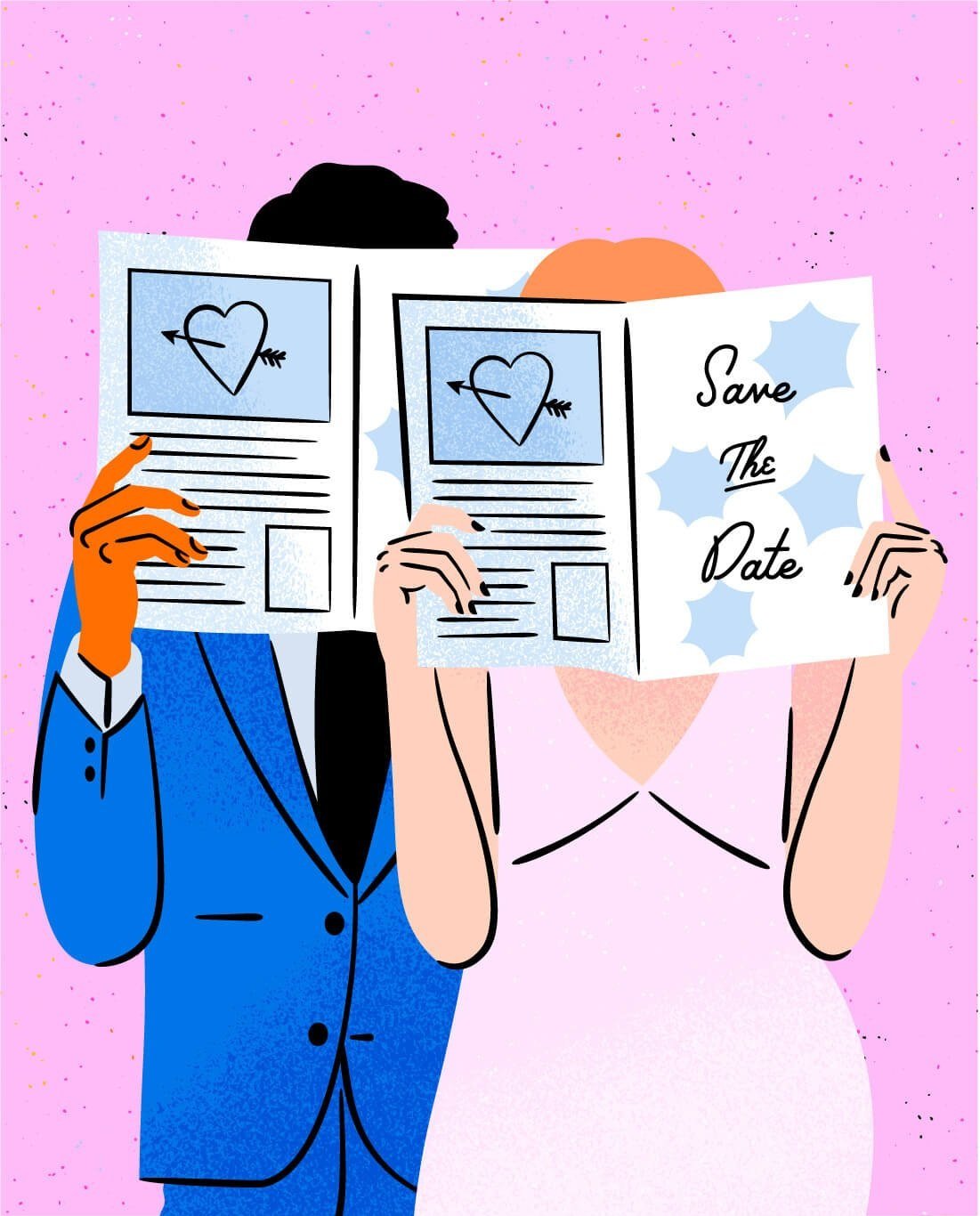 How to Easily Find a Couple's Wedding Website & Registry illustration