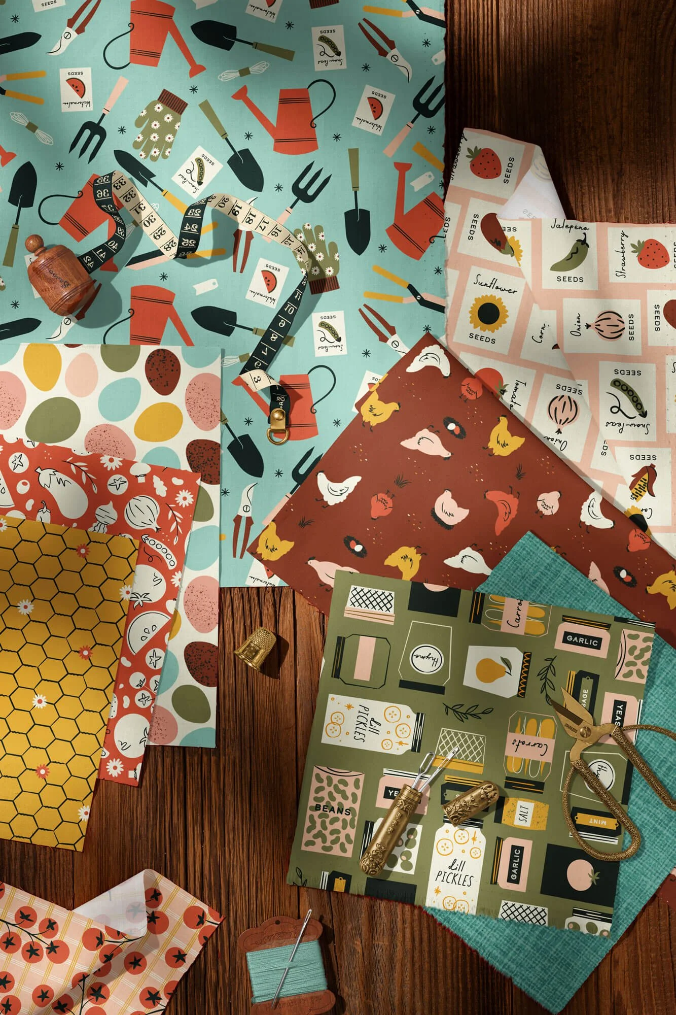 Patterned Fabric Collections for Cloud9 (illustration)(pattern)