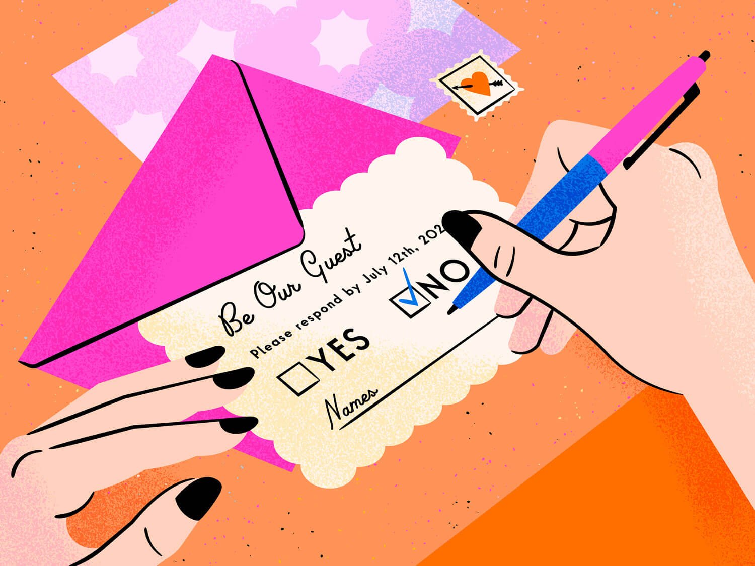 How to Decline a Wedding Invitation In the Nicest Way Possible illustration