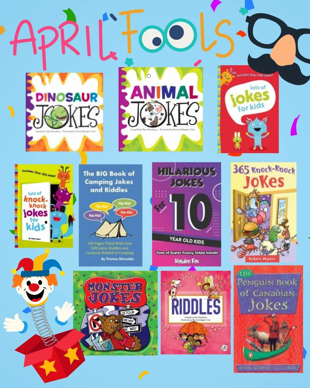 Happy April Fools! Did you get tricked yet today? Feeling like some light hearted fun? Check out our collection of joke and riddle books to lighten your day!