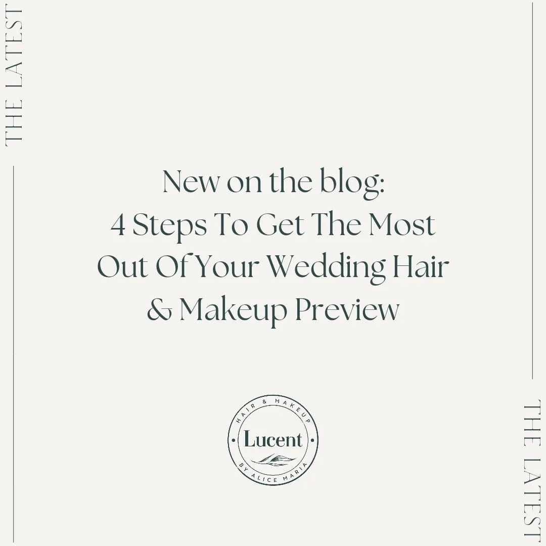 Want to know how to ace your bridal hair and makeup preview??
I've put together 4 simple steps to ensure you get the most out of your preview appointment and leave feeling even more excited for the big day! 

1️⃣ Research: Gather images of the styles