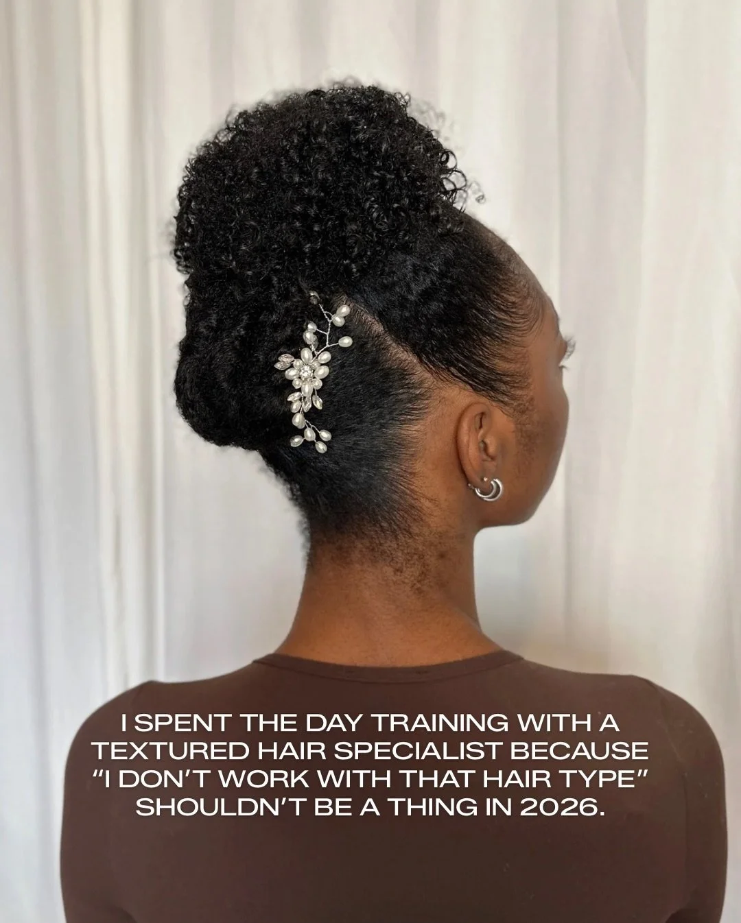 Yesterday I spent the day learning all things curly and Afro hair styling, and I&rsquo;m so glad I did.

Not because textured hair is a &ldquo;trend&rdquo;.
Not because it&rsquo;s a niche add-on.
But because this should just be normal.

I cannot tell