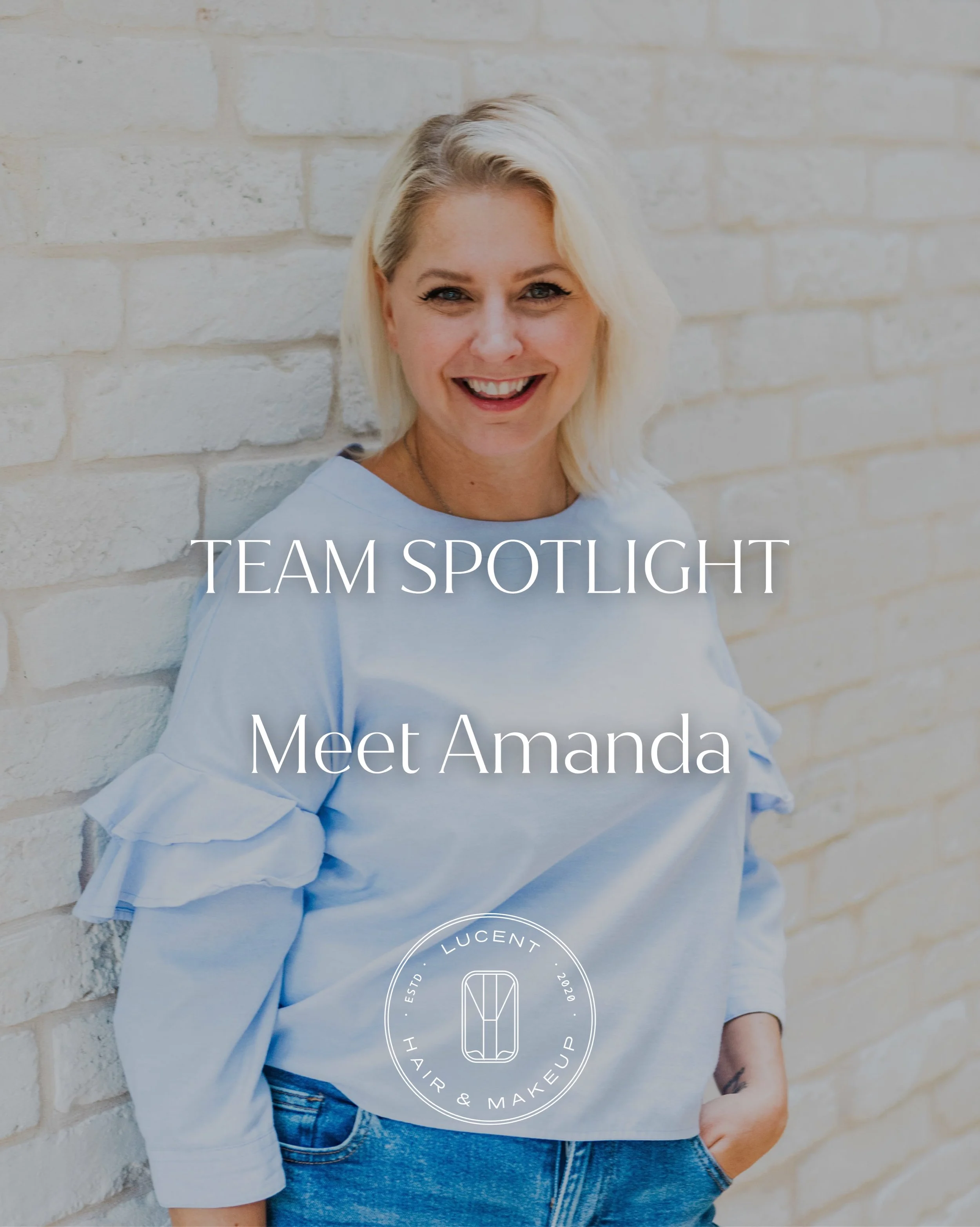 One of my favourite parts of having a bridal hair &amp; makeup team is introducing our brides to the incredible artists who makeup up team Lucent.

Say hi to Amanda 👋

She&rsquo;s been creating beautiful bridal hair and makeup for over 15 years and 