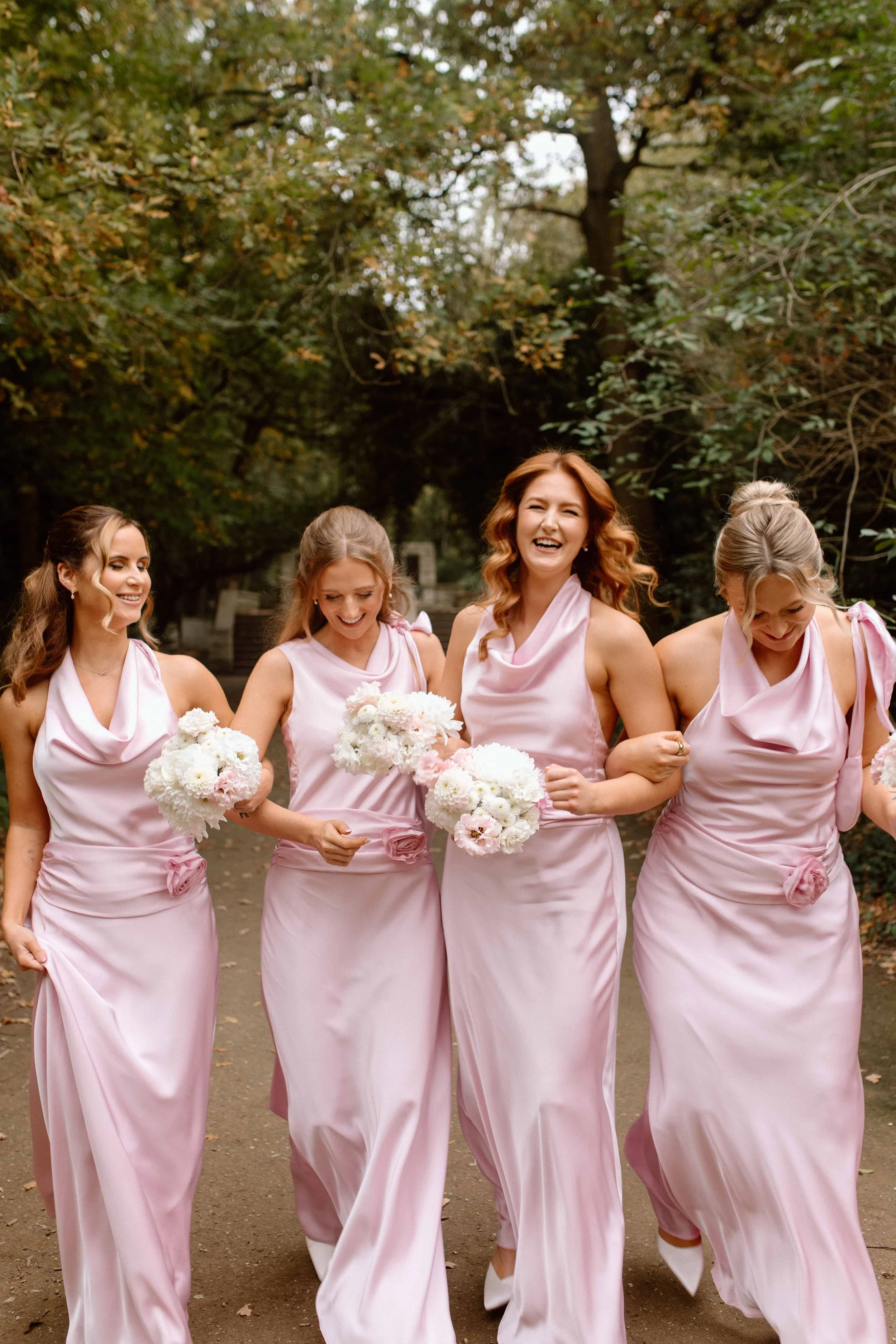 group of bridesmaids on a wedding day