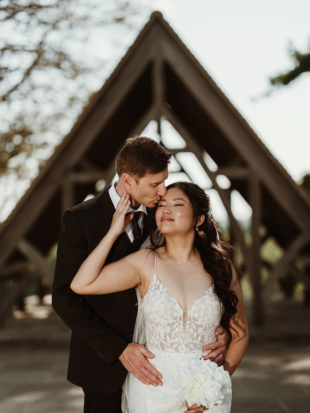 bride and groom on their wedding day at Highley Manor wedding venue