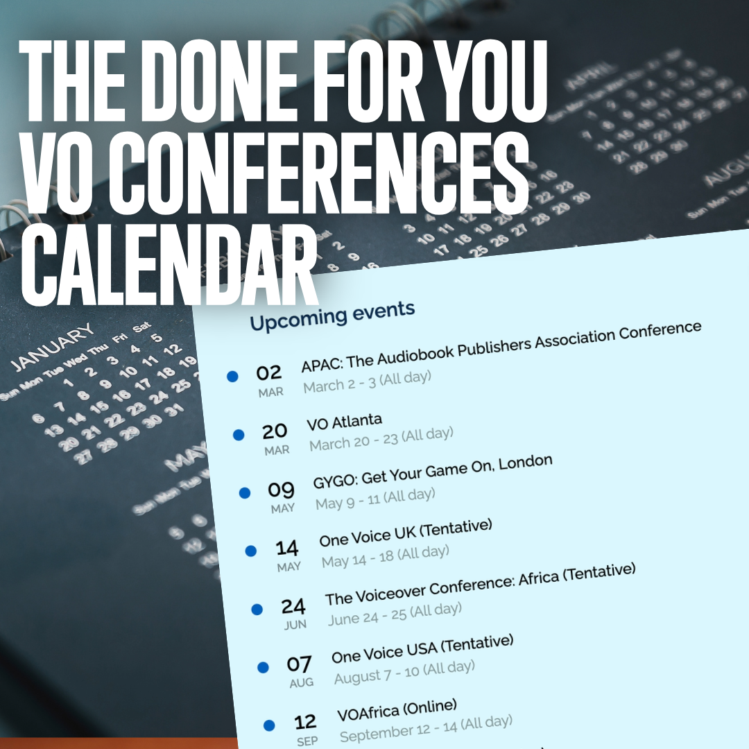 Done For You VO Conference Calendar™