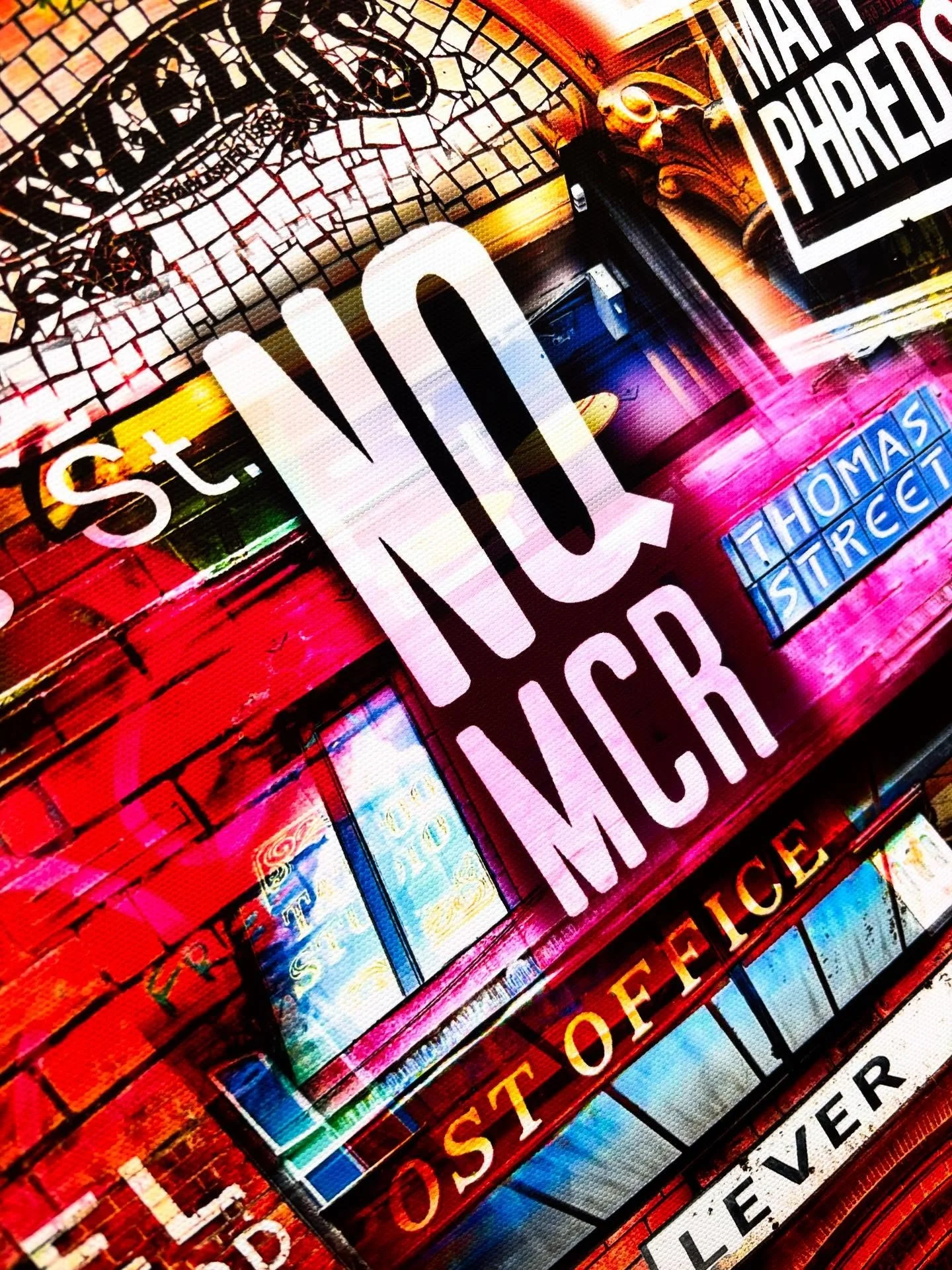 A little piece of Manchester, layered together.

All shot by me around the Northern Quarter and turned into one bold, chaotic, very MCR print, the kind of places you recognise without even trying.

Available as framed or unframed prints, and stretche