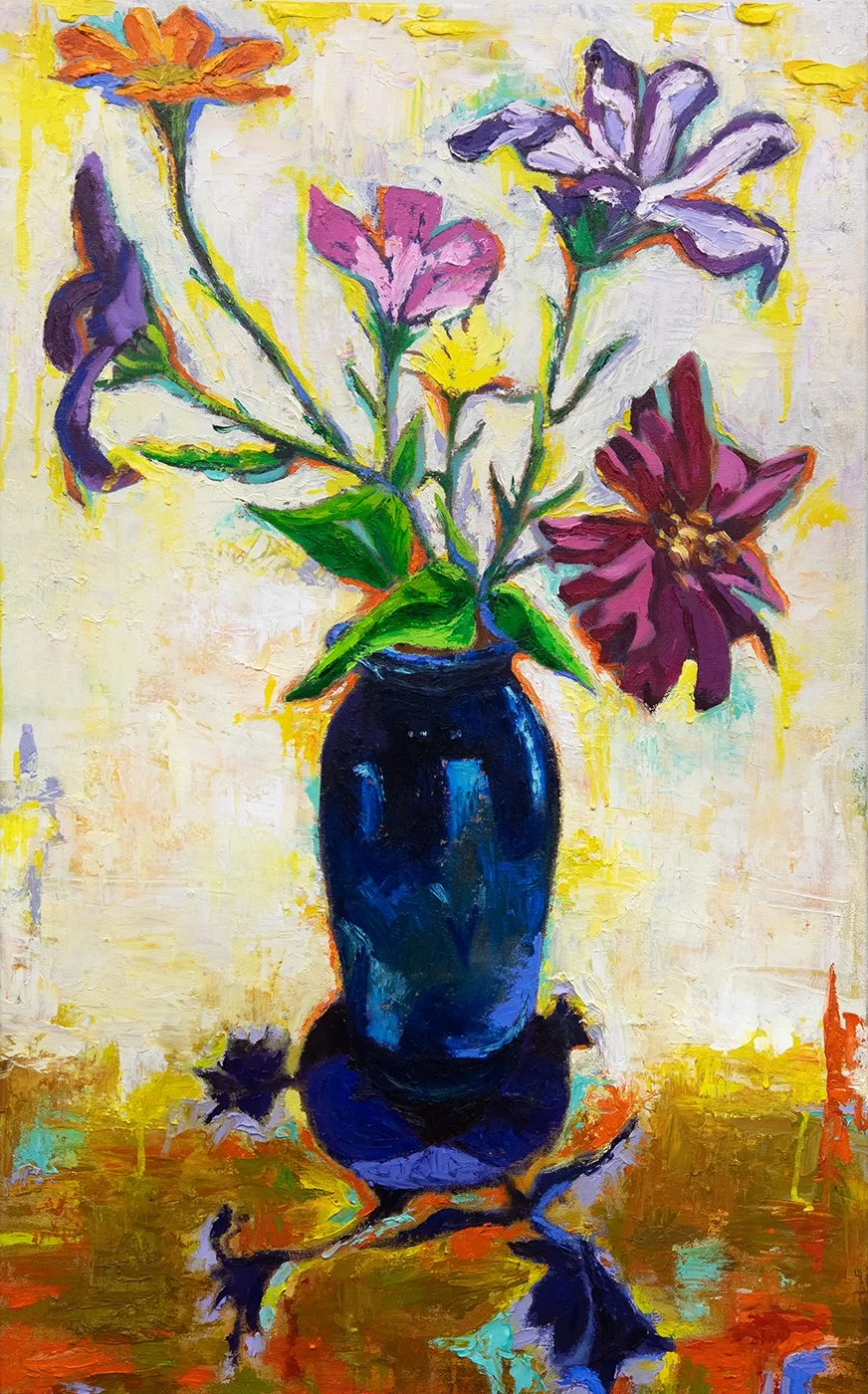 My Terrace Beauties | 32" x 20" | Oil on Canvas | 2025