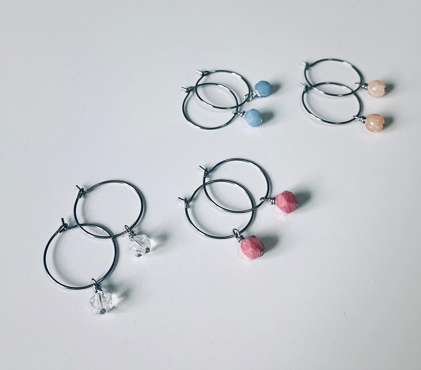 ✨NEW EARRINGS✨
&bull;
These stainless steel and gemstone cuties just hit the website ! Available options are natural clear quartz, rhodonite, moonstone, or angelite!
&bull;
Limited quantities available so checkout the website to treat yourself before