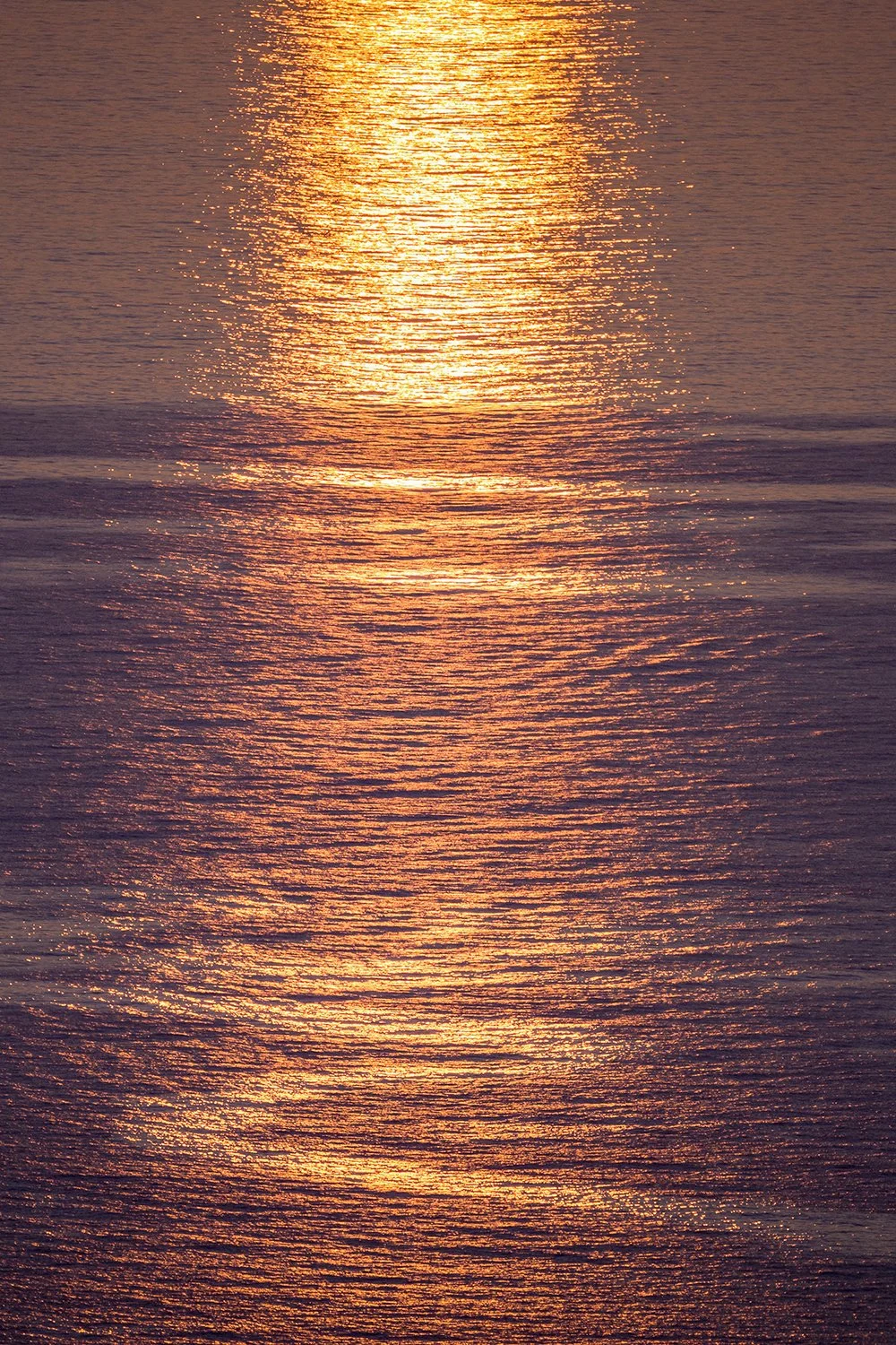 Freshwater currents on South Kona Ocean at sunset