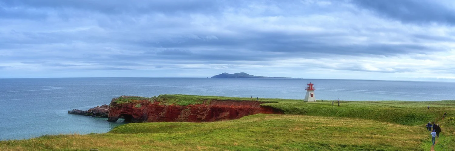 Cape Alright Lighthouse on Iles de la Madeleine, Quebec, Canada