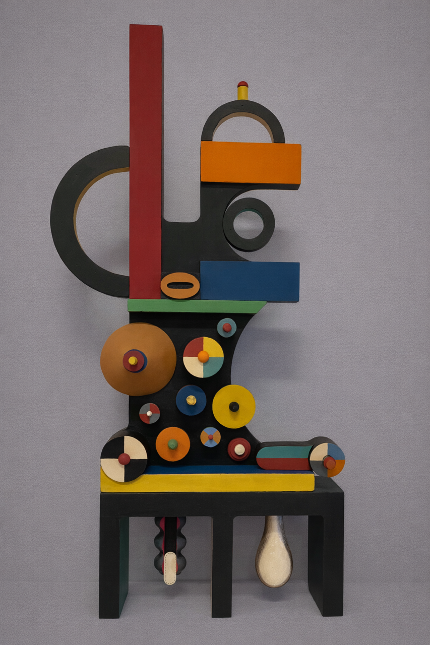 Mother, 29 x 16 x 5, Painted foundry molds and found material, 2023, free standing, $1800