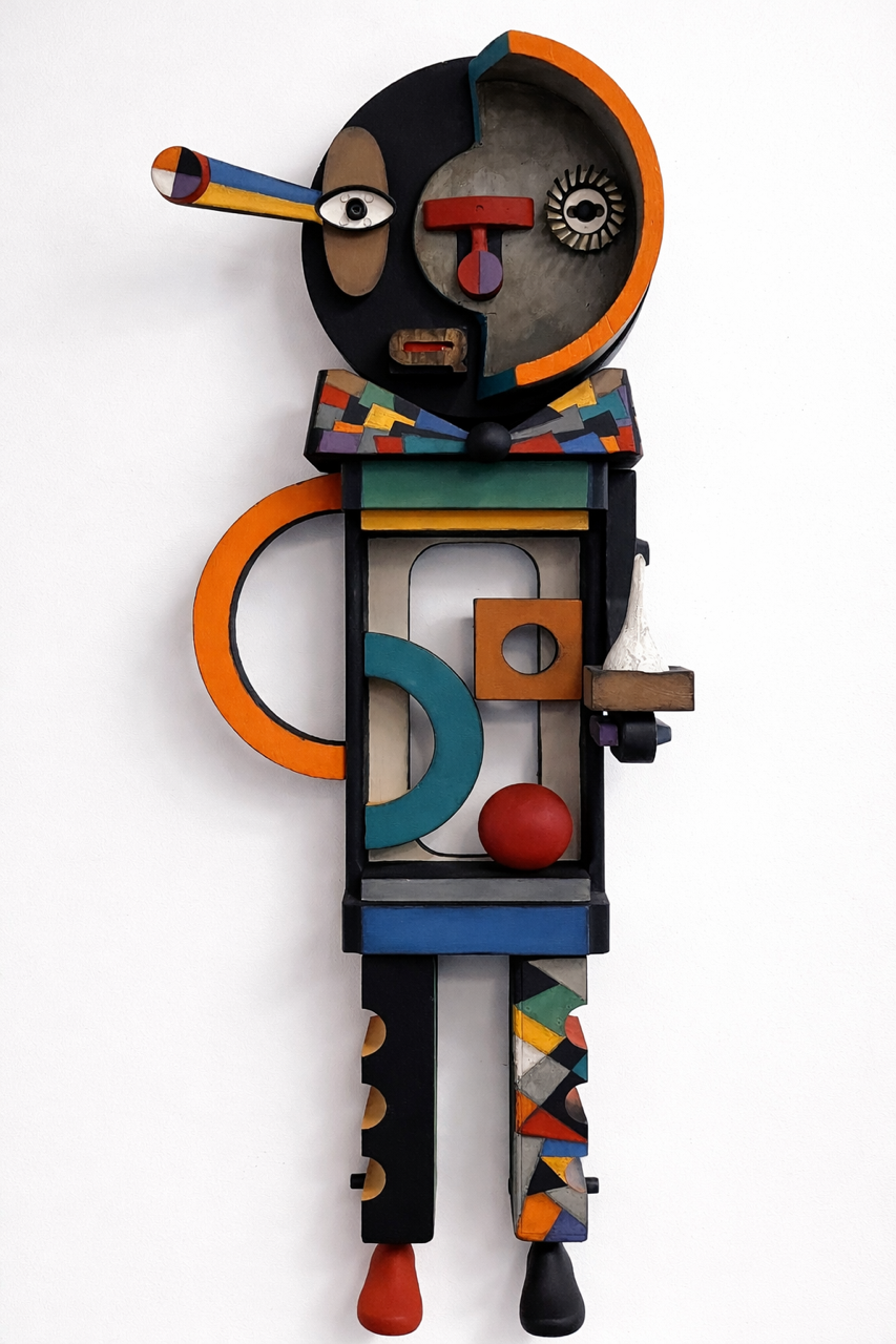 All That is Left, 34.5 x 14 x 7.5, painted foundry molds and found material, 2025, $2500