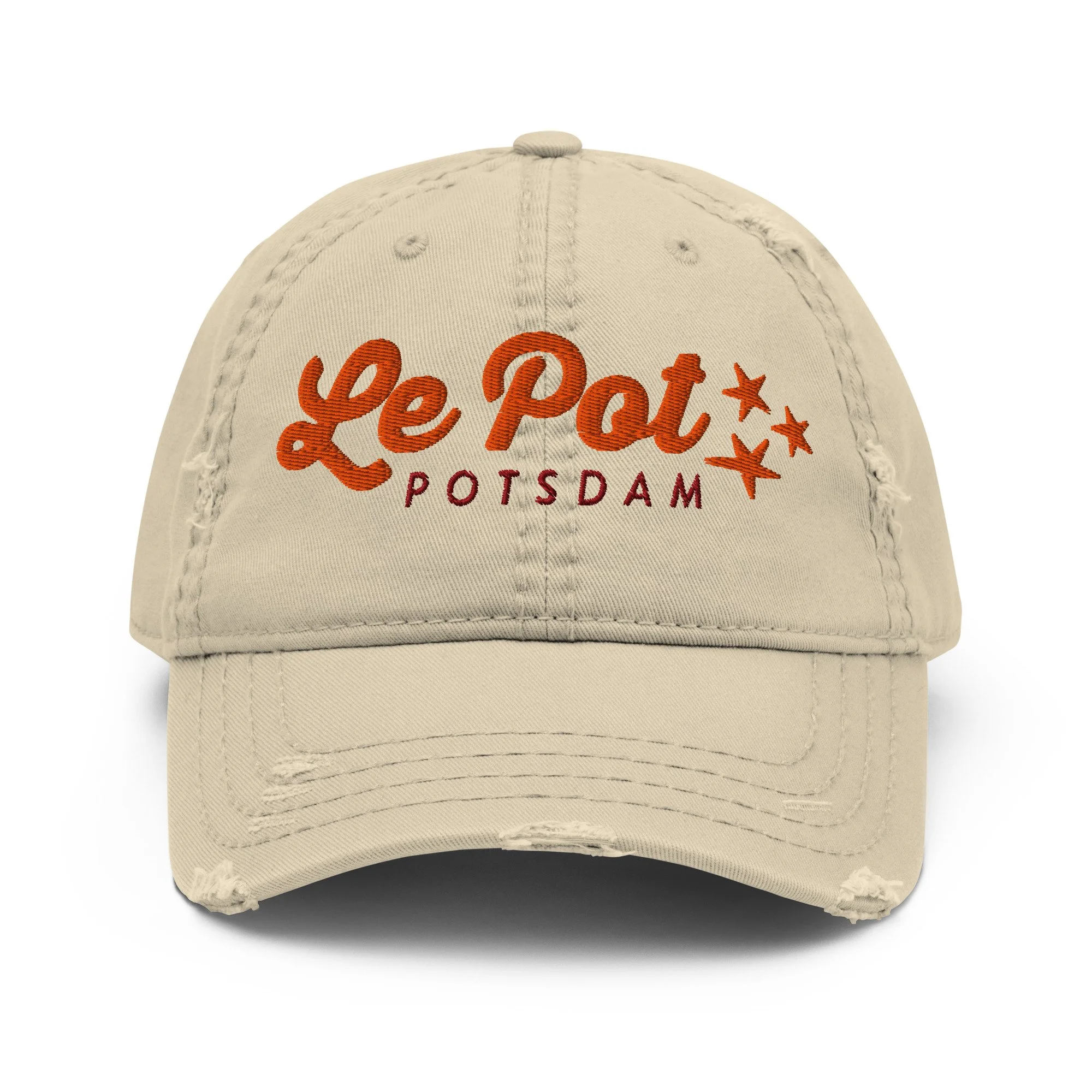 Le Pot Potsdam Dad Cap im Used Look – Bestickte Baseball Cap