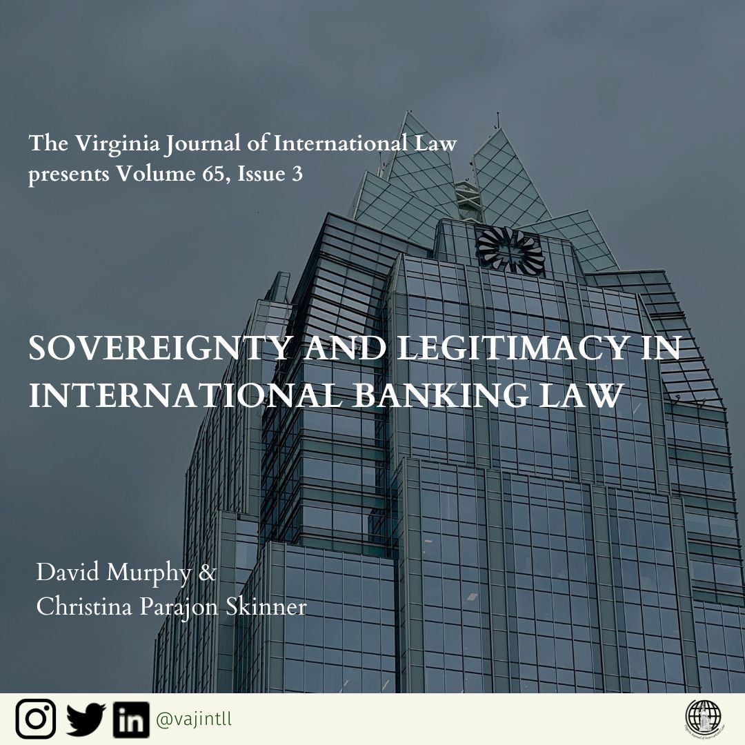 VJIL presents Volume 65, Issue 3! You can read the latest article by David Murphy &amp; Christina Parajon Skinner, linked in our bio:
.
.
.
&quot;In the United States, as elsewhere around the globe, the prudential regulation of large banks is based o