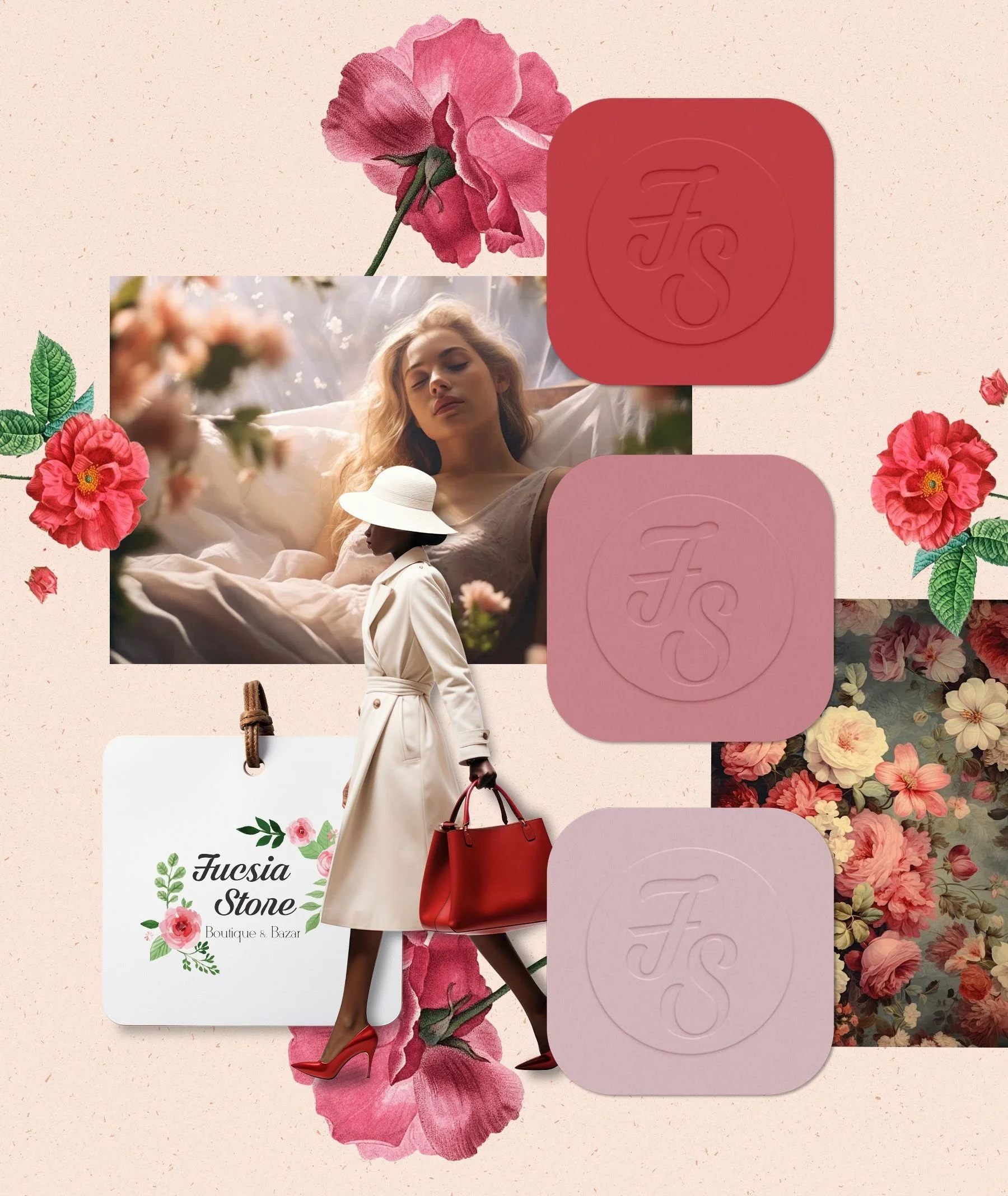 Visual outcomes from a strategic creative project for Fucsia Store, a women’s fashion and lifestyle brand