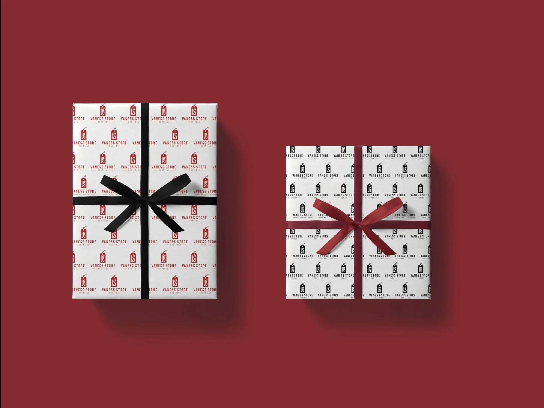 Brand identity applications and visual mockups for Vaness Store, a women’s fashion boutique brand.