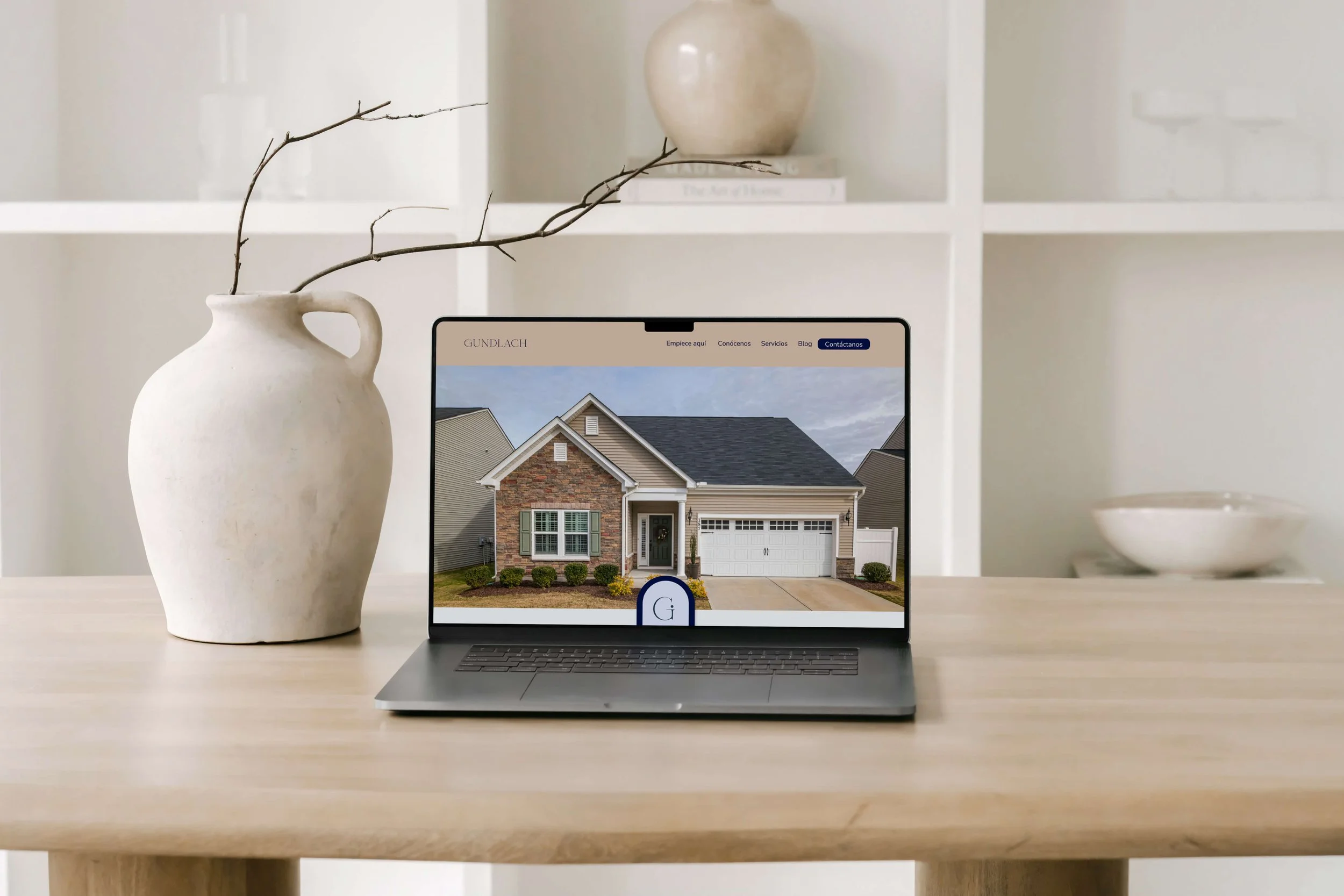 Brand visuals and digital assets created for Mónica Gundlach, a real estate personal brand designed to communicate trust, professionalism and approachability