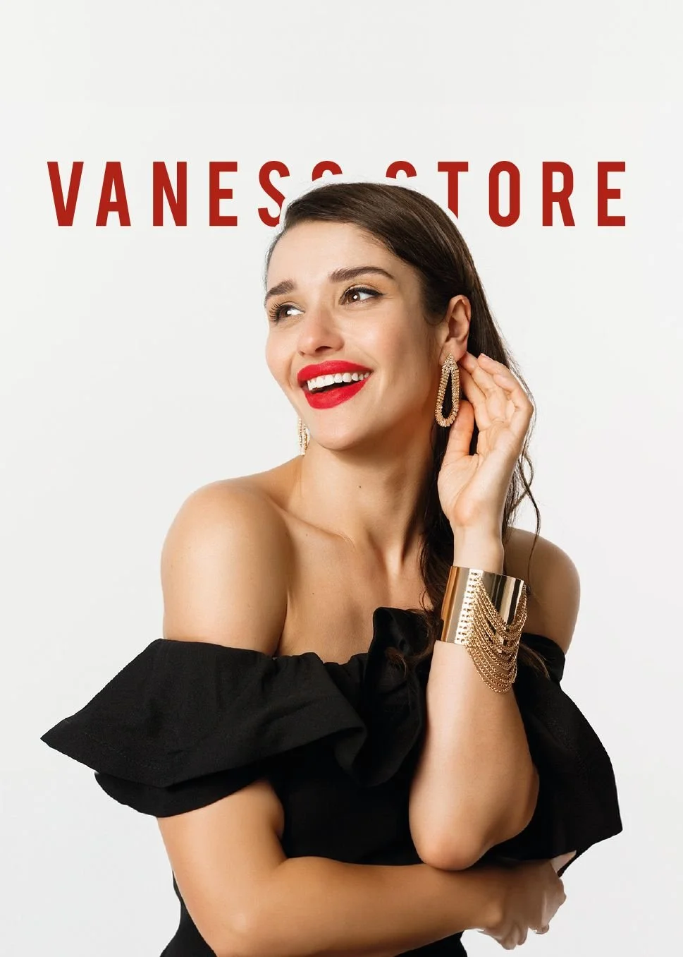 Brand identity applications and visual mockups for Vaness Store, a women’s fashion boutique brand.