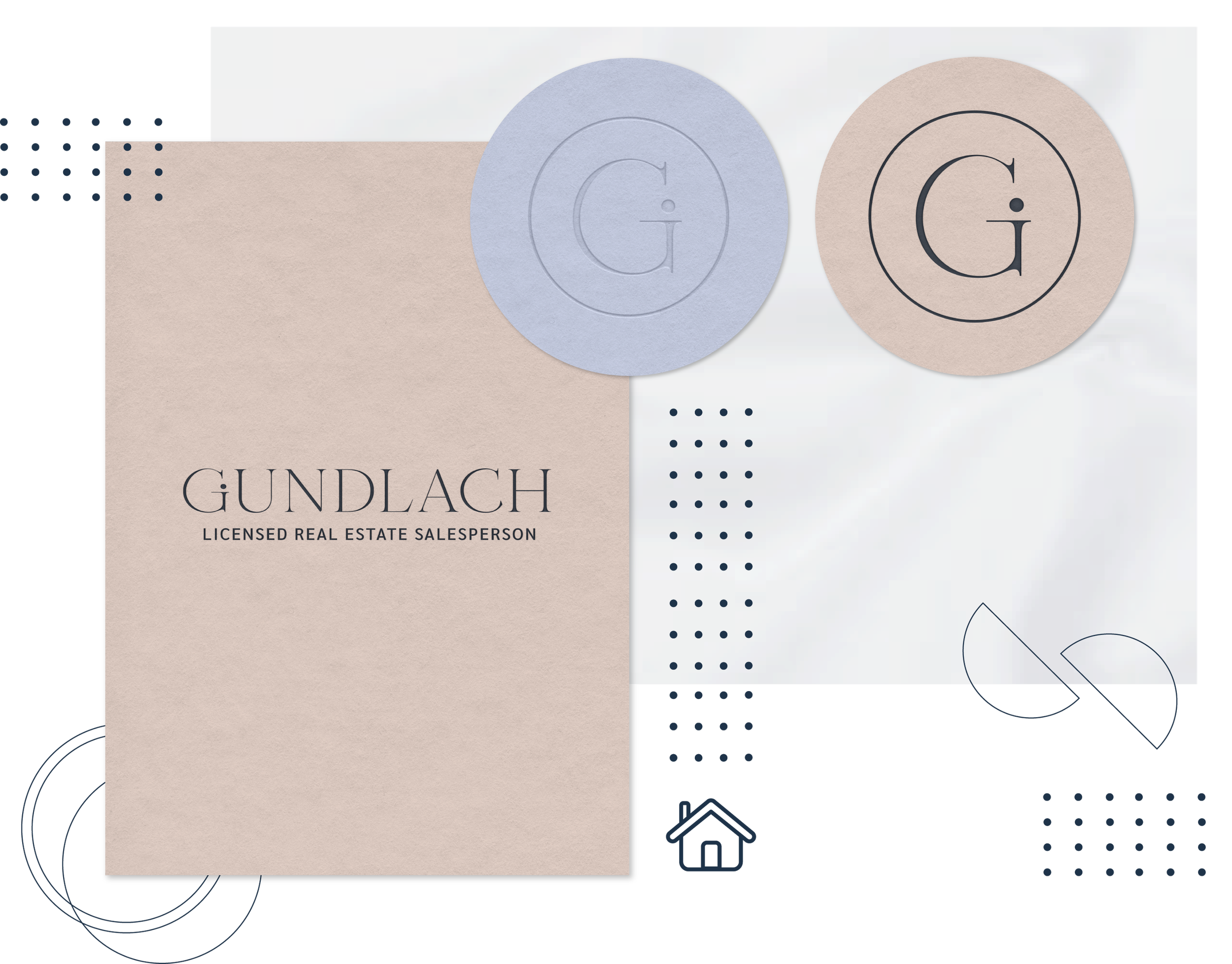 Brand visuals and digital assets created for Mónica Gundlach, a real estate personal brand designed to communicate trust, professionalism and approachability