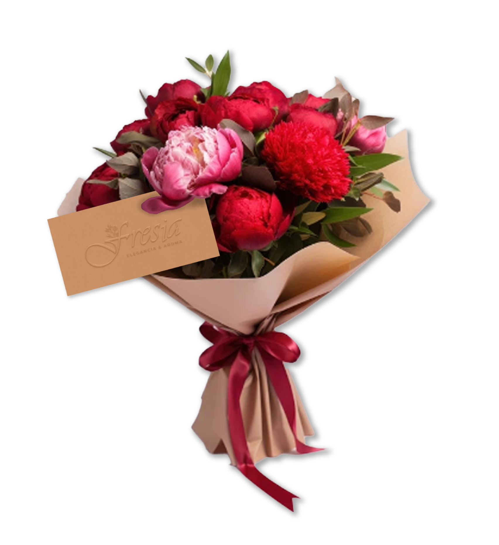 Brand identity applications and visual mockups for Fresia, a floral brand rooted in heritage and contemporary expression.