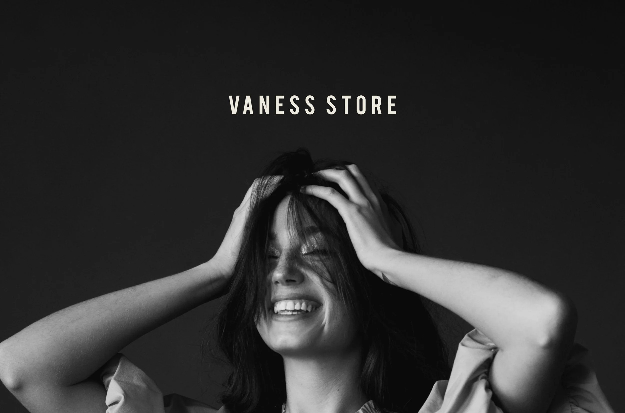Brand identity applications and visual mockups for Vaness Store, a women’s fashion boutique brand.