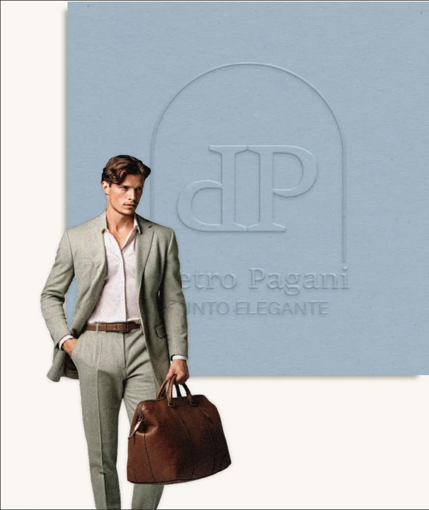Brand visuals and digital assets created for Pietro Pagani, an Italian haute couture tailor specialising in made-to-measure craftsmanship