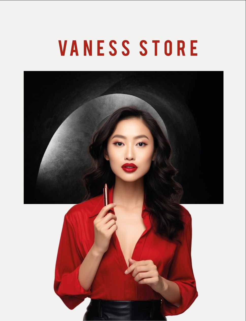 Brand identity applications and visual mockups for Vaness Store, a women’s fashion boutique brand.