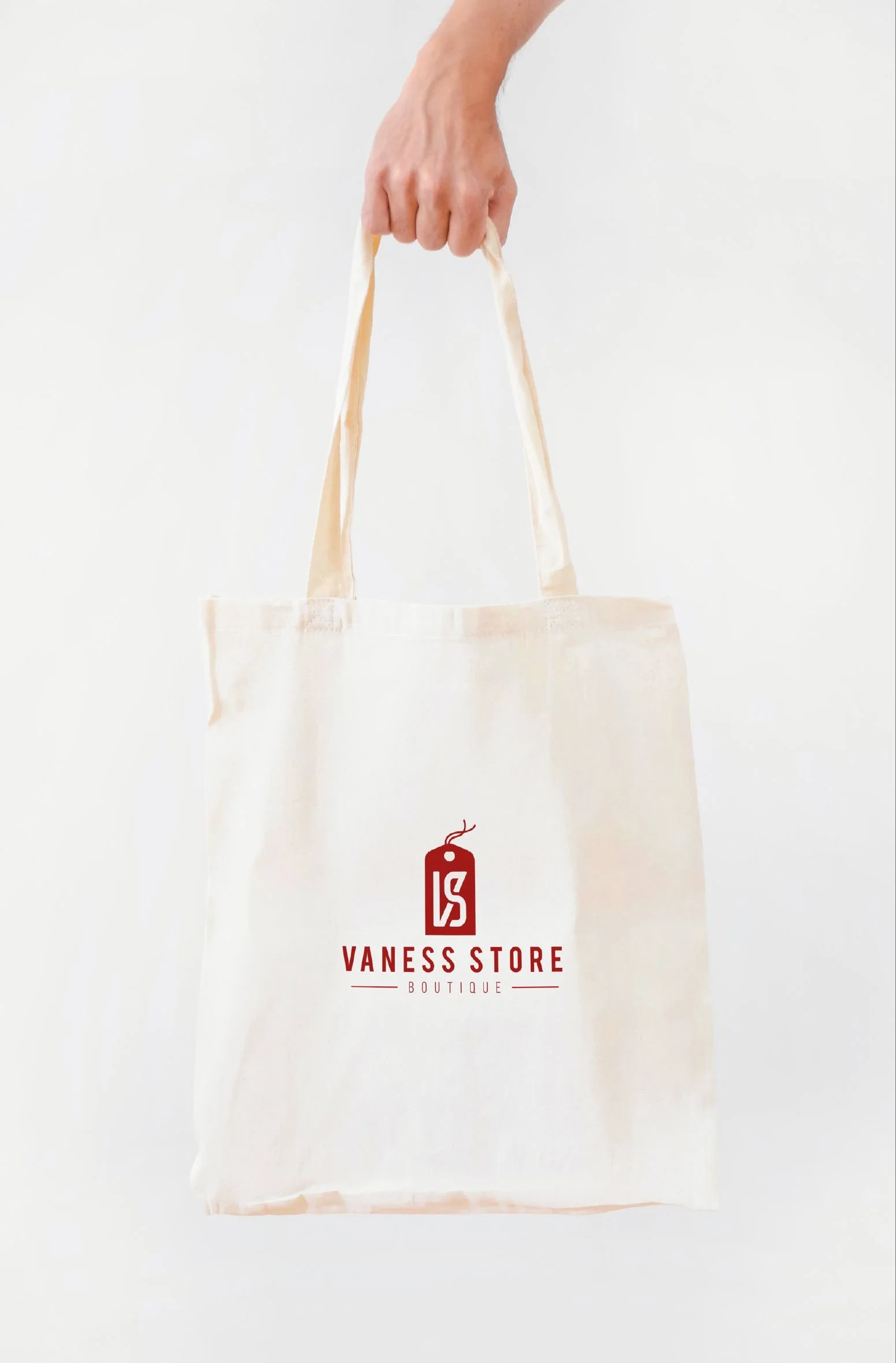 Brand identity applications and visual mockups for Vaness Store, a women’s fashion boutique brand.