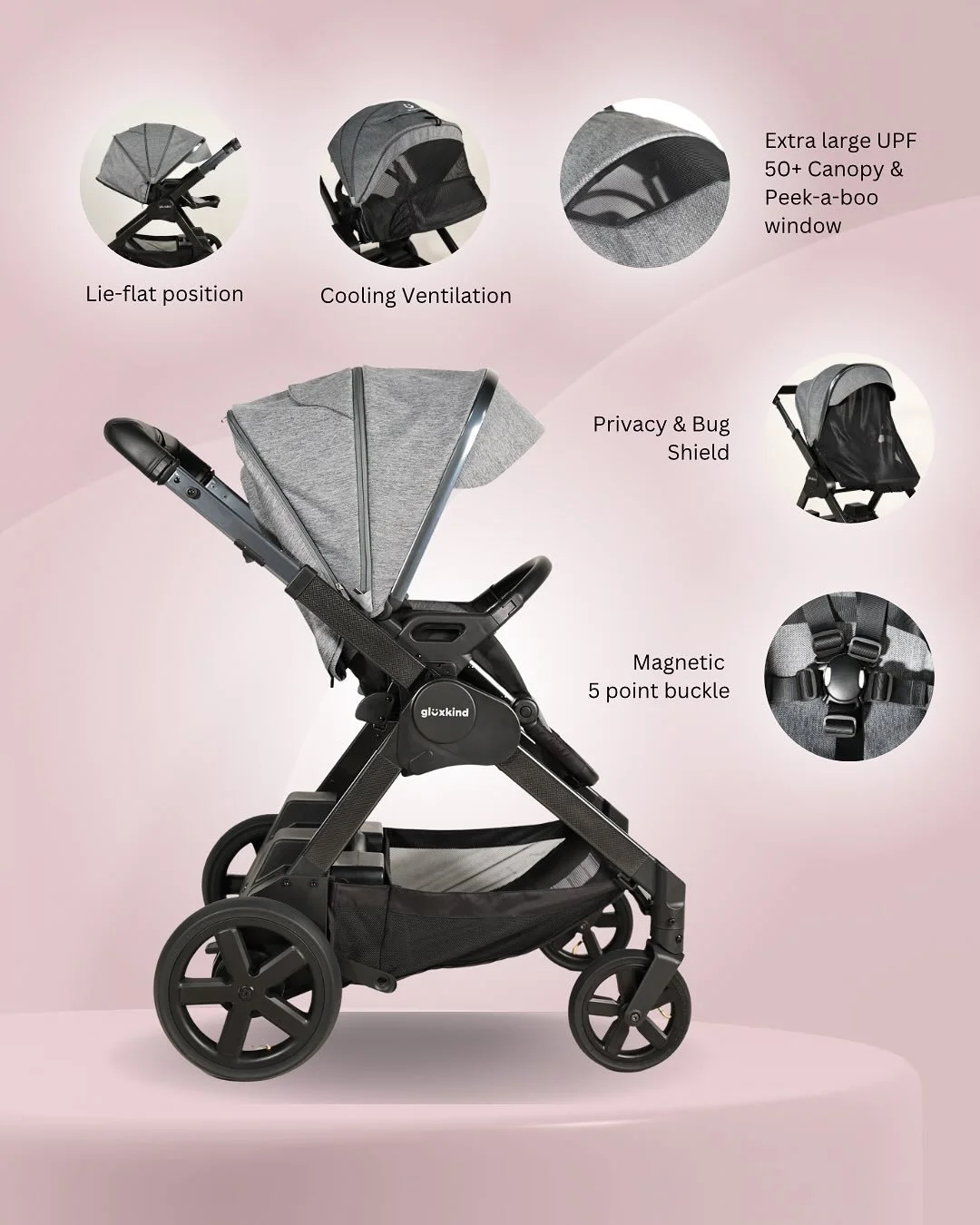 New adventures, new ride! Nothing but the best. 
What makes Rosa special is that it was designed by parents who know exactly what families need. From its gentle self-rocking mode and push-assist for hills, to app integration that lets you track your 
