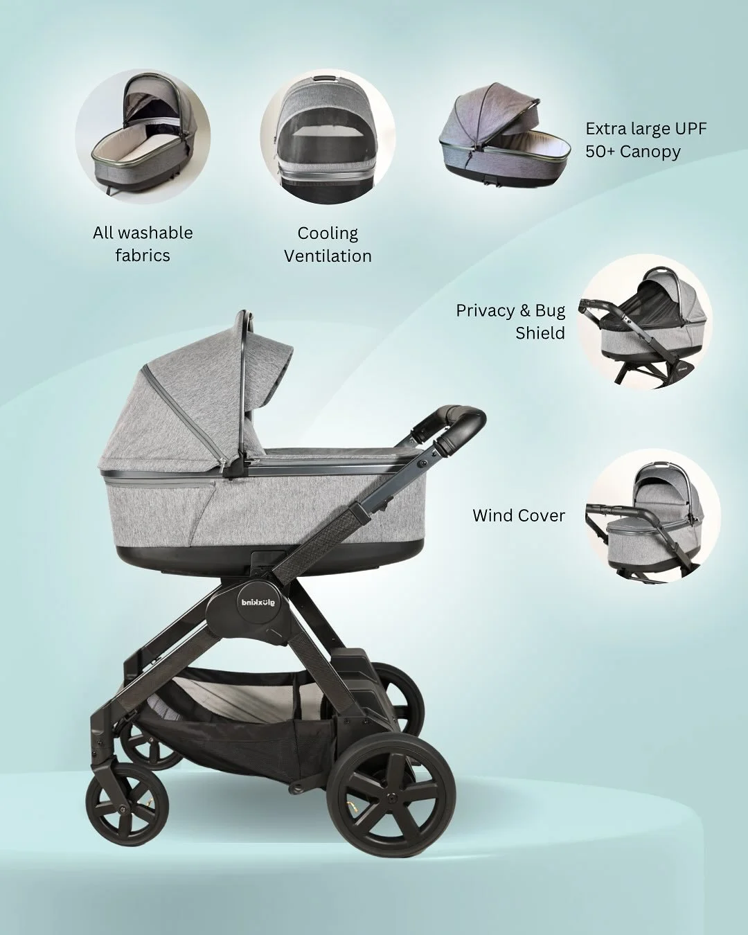 Stroller, Smart Crib, Rocker, White Noise Machine, Entertainer - it&rsquo;s all in one. Including an overnight sleep certified bassinet for pure comfort and peace of mind. Your little one can sleep in this roomy bassinet at home and on the go from da