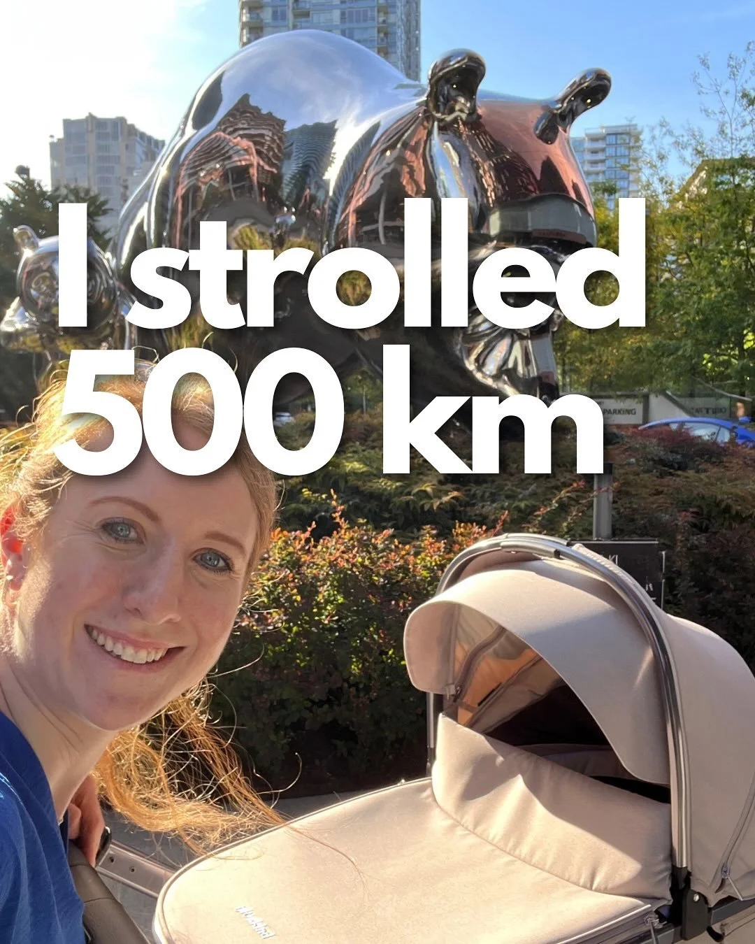 500 km with one of our demo strollers - Anne, Gl&uuml;xkind&rsquo;s cofounder frequently uses with her kids. All Gl&uuml;xkind users can not only set their daily and weekly activity goals through the app but also celebrate bigger milestones like this