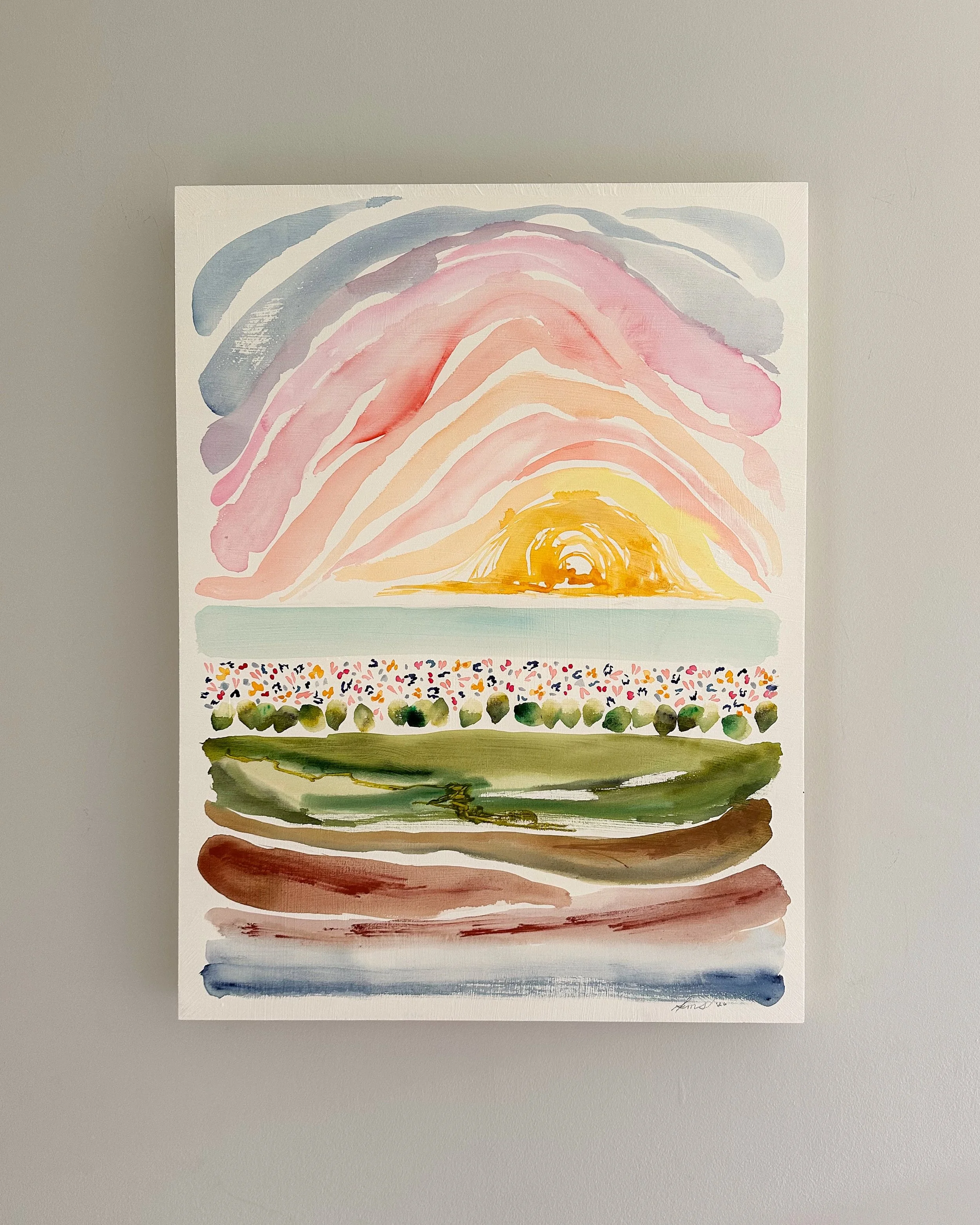 Connected Vol II - 18 x 24" - watercolor on wood panel - coming summer 2026