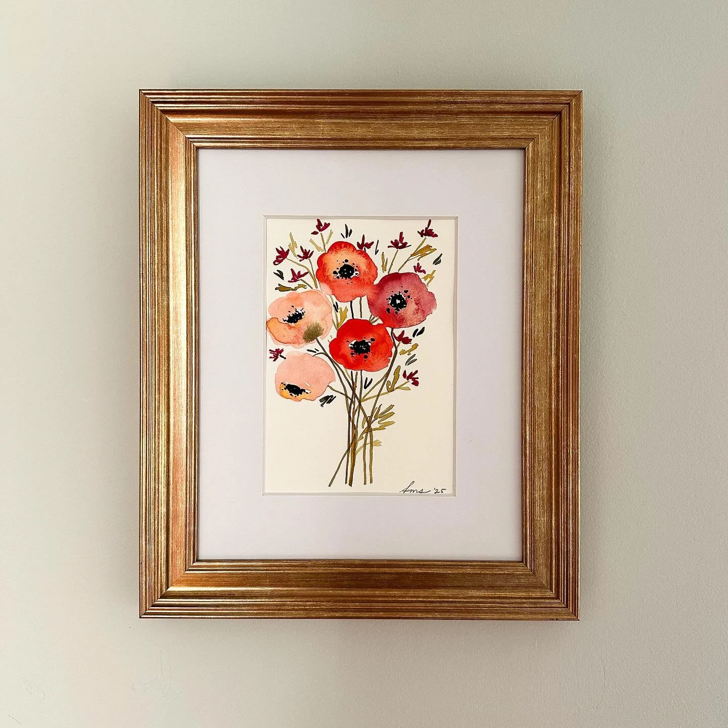 coming in November. poppies and anemones in all the pinks and reds and purples. mini size. big impact. 

#floralwatercolor