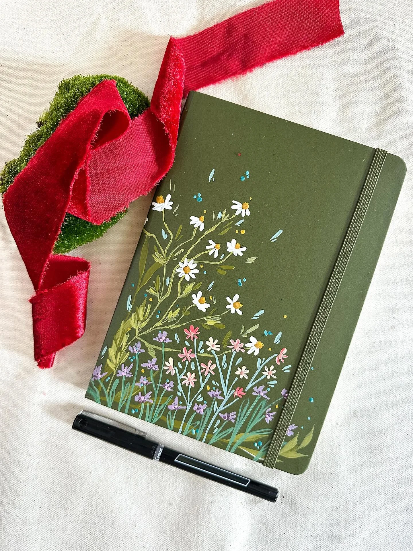 NEW to the holiday shop in 2025 - Hand painted journals! 

These are hardcover, 5.6&rdquo; x 8&rdquo; journals. They are fully recycled (made by @paperageofficial) and then hand painted (by yours truly) with a variety of spring and summer wildflowers