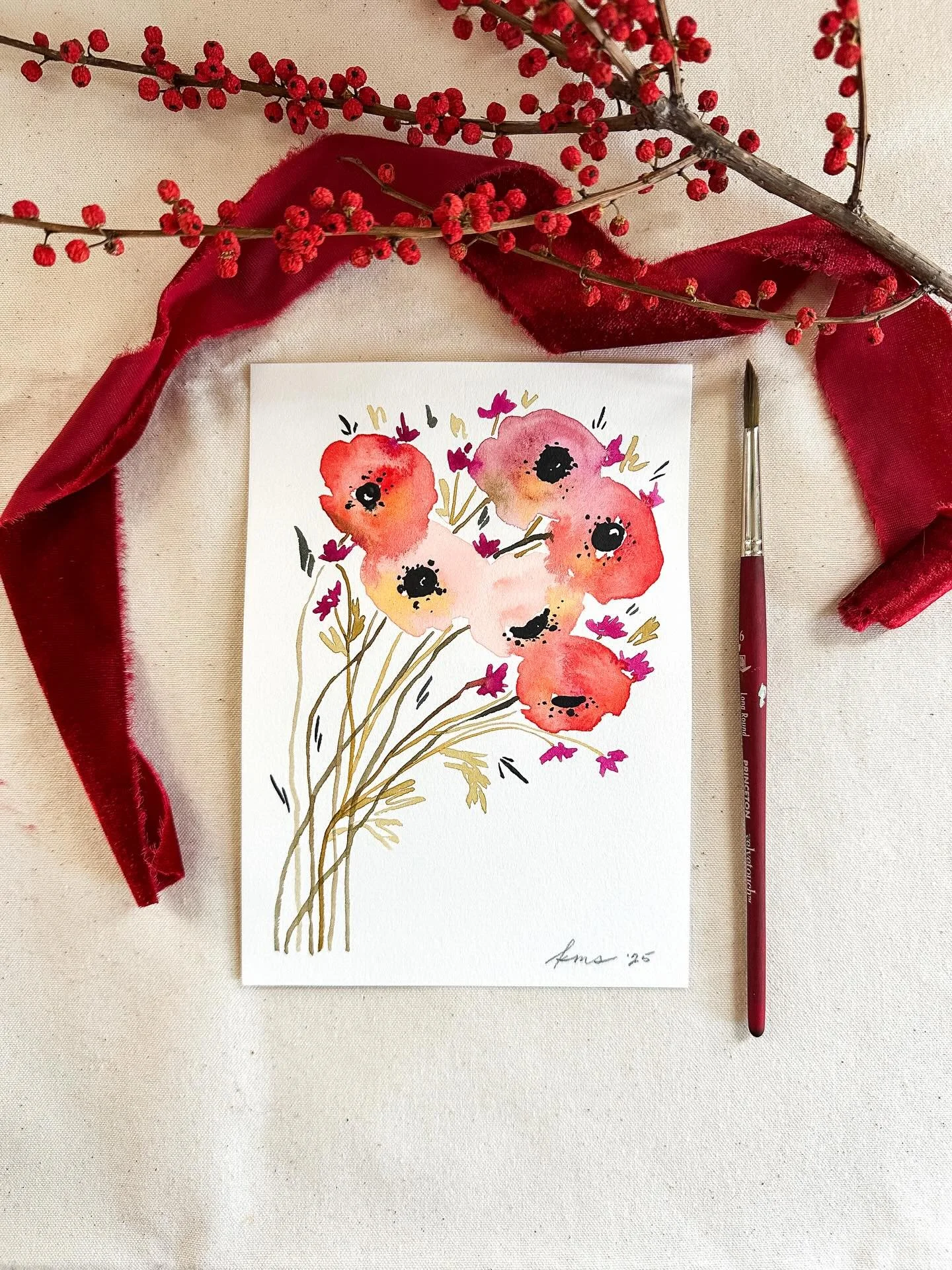 &ldquo;Lift Me Up&rdquo; bright joyful watercolor poppies original painting. Perfect little dopamine hit of color as winter approaches 

5&rdquo;x7&rdquo; available now on my site 

#dopaminedecor #happyart #originalwatercolor