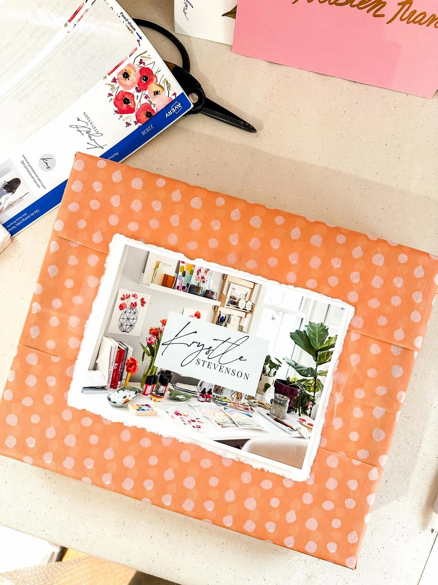 Framing and mounting brings out the type-a perfectionism in me. This special abstract went out today. Perfectly centered and permanently, securely framed in solid maple wood. Then wrapped up like the gift it is. &hearts;️✨🌈