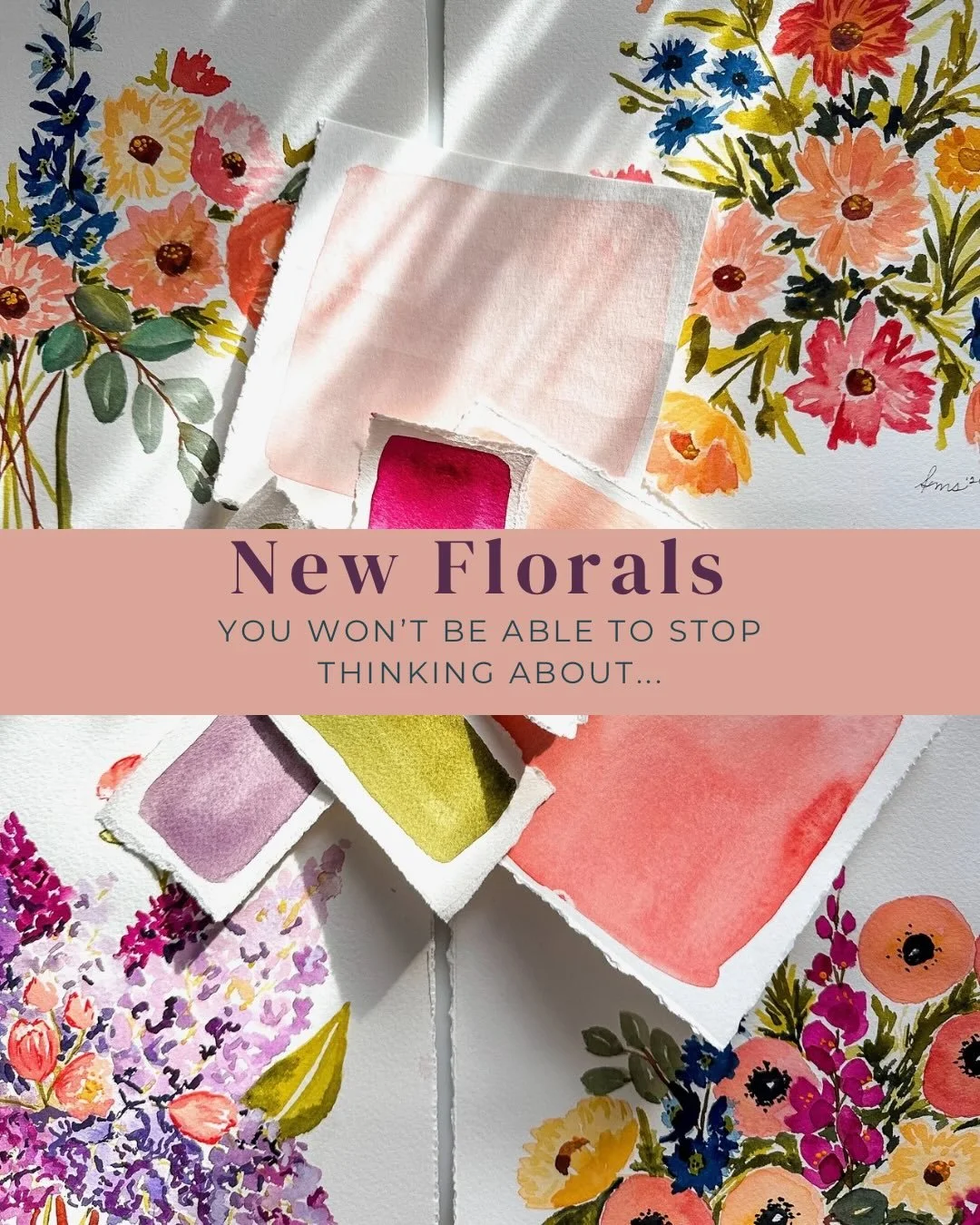 Each one feels like SPRING! 

Brand new floral original paintings coming March 18th to my email community first. Sign up NOW if you&rsquo;re not already on the list. 

🔗 in bio