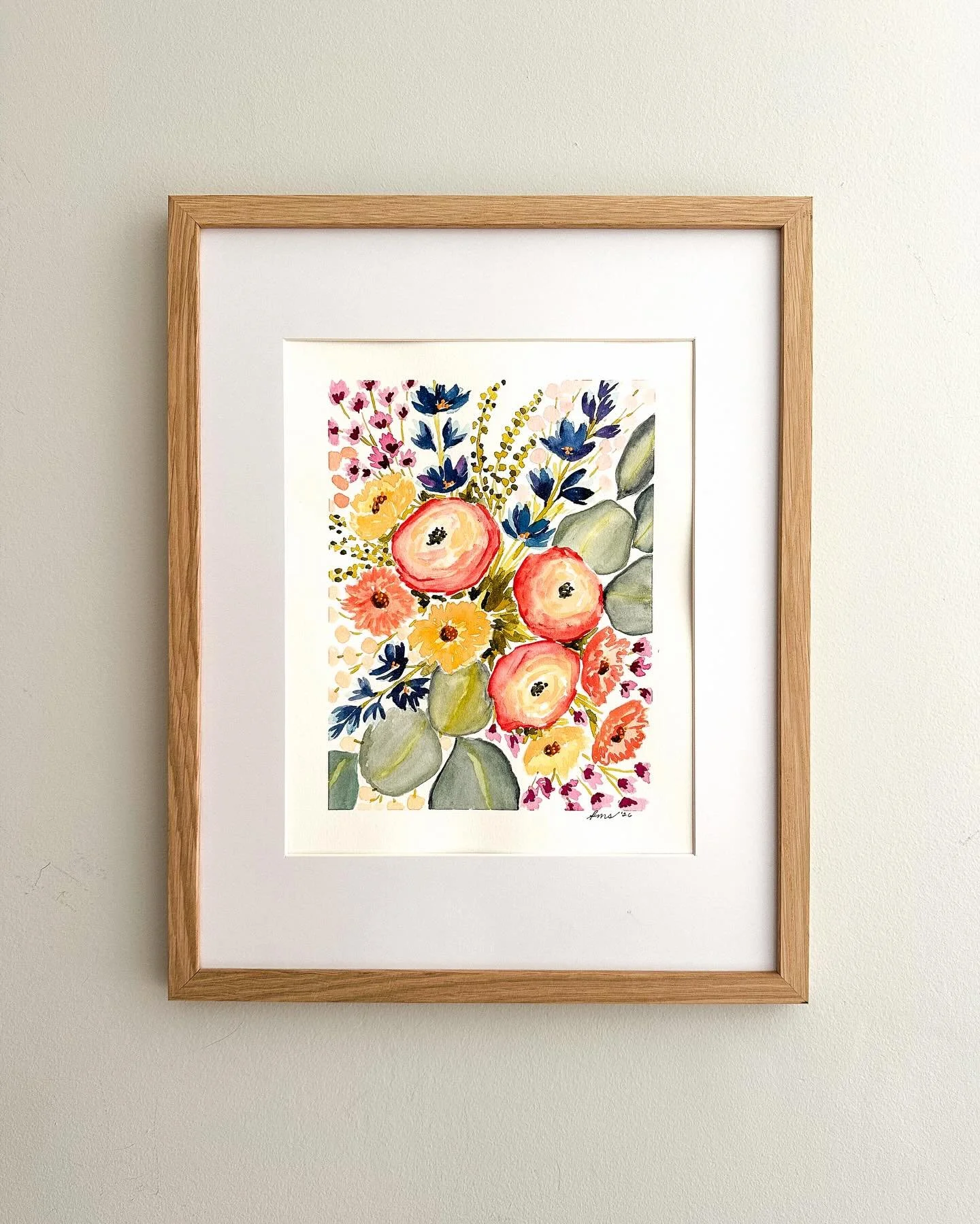 There&rsquo;s something about these full page original florals. They&rsquo;re just bursting with 

✨ Color

✨ Energy

✨ Life!

Pair with a solid white mat and you&rsquo;ve got an instant pop of perfectly balanced color in your space. 

Available now 