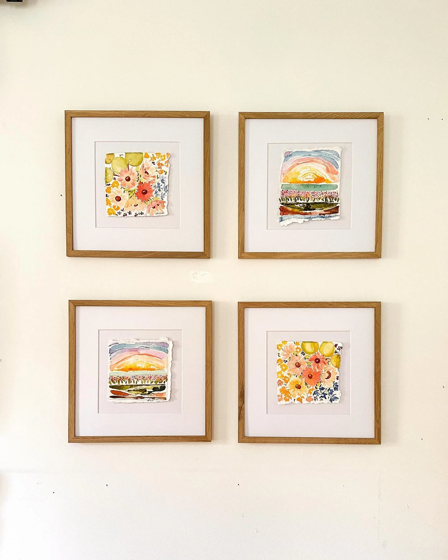 A celebration of Mother Nature in all her forms. ✨

Four mini original paintings coming April 28th! Two florals and two landscapes as I transition the creative seasons. 

All float mounted to a 12&rdquo;x12&rdquo; mat. Sold unframed. 

Watercolor on 