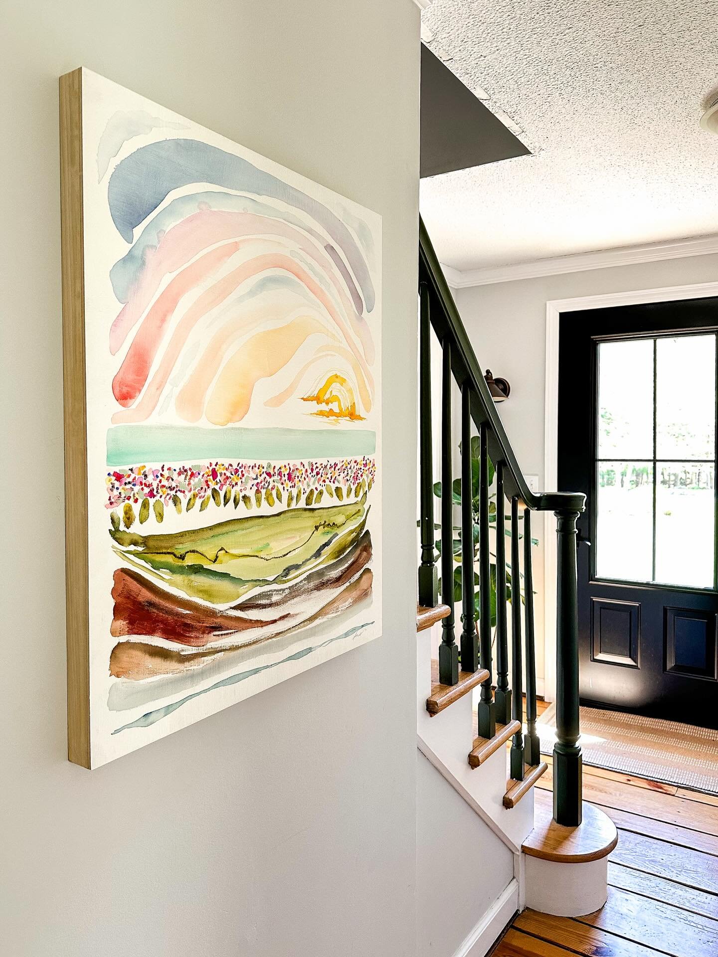 It&rsquo;s official: Connected Collection Volume 2 has begun 

This round of the Connected Collection is painted on cradled wood panels in three sizes: 18x24&rdquo;, 24x30&rdquo;, and 36x48&rdquo;. 

I use watercolor ground to seal the painting surfa