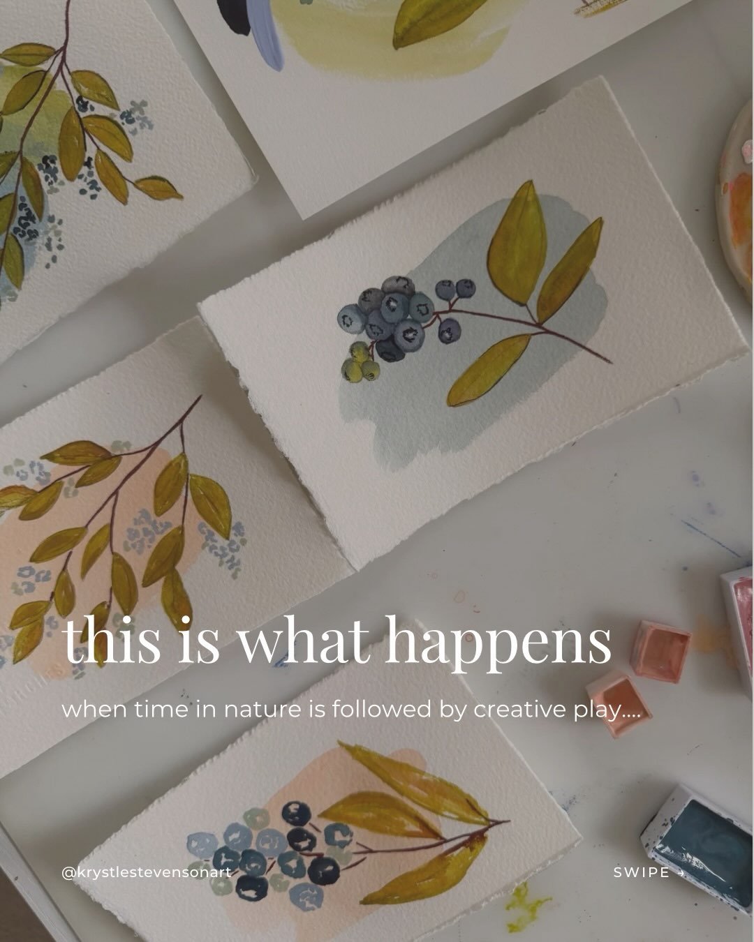 Coming Thursday!!! 🫐 Get on my email list for a one hour head start. Only six minis and they&rsquo;ll go fast 

Mini Art | original mixed media | paper blueberry art