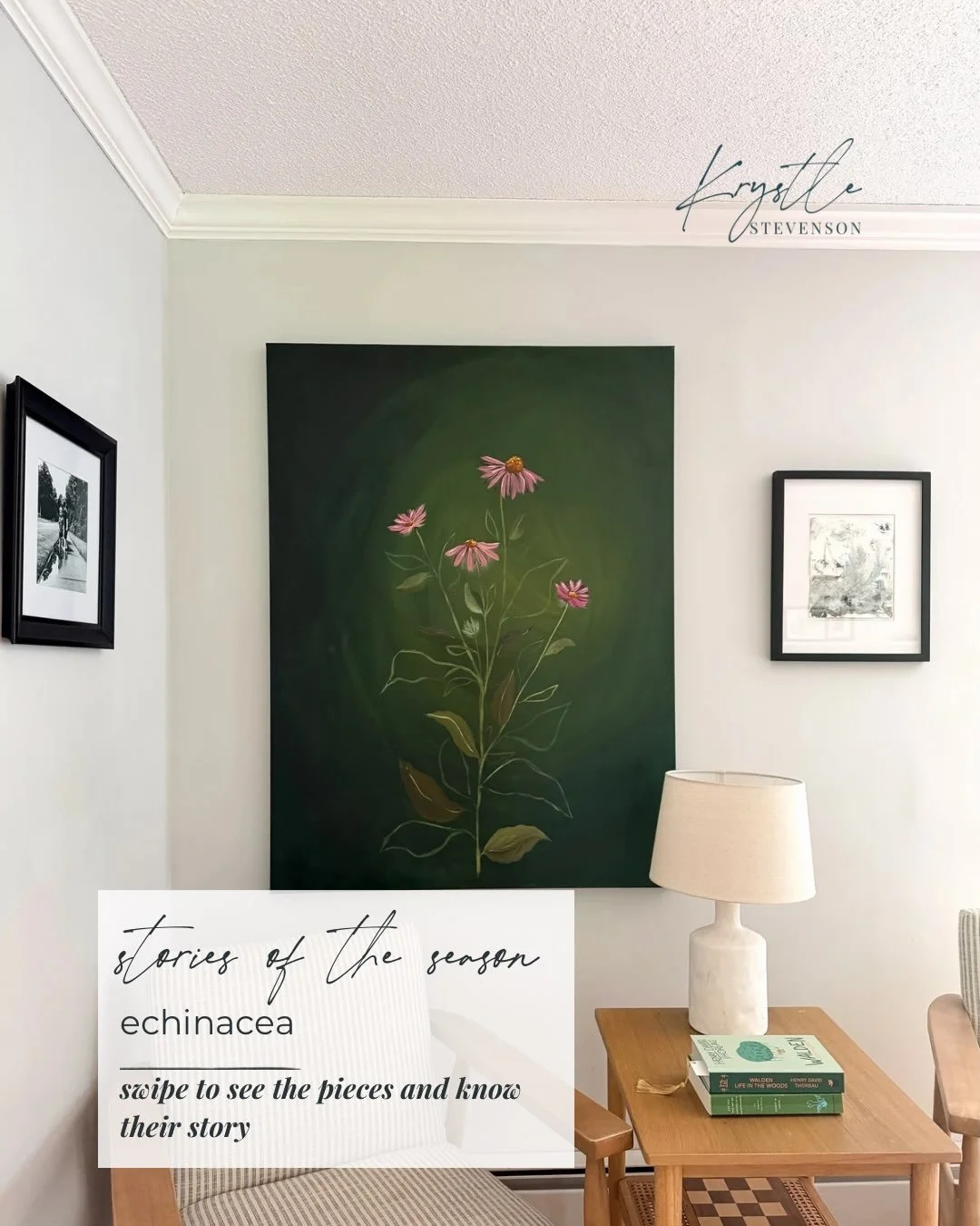 A few pieces from my late summer STORIES OF THE SEASON COLLECTION. From a 36&rdquo; x 48&rdquo; canvas to an 8&rdquo;x10&rdquo; framed paper piece, I&rsquo;m telling the story of echinacea (coneflower), among other late summer staples. 

Comment FLOW
