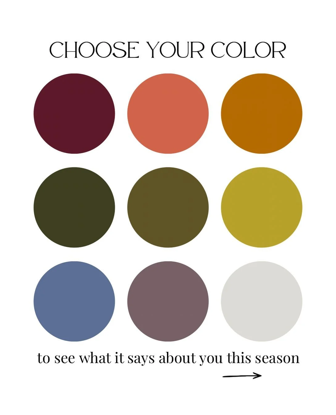 A little Friday fun! Where did you land? Tell me in the comments! 👇🏻 >>>

Periwinkle on Plum : Magnetic + bold

Echinacea : grounded in nature

Abundant Garden : an unexpected autumn choice that brings eternal optimism to the season!

Scot
