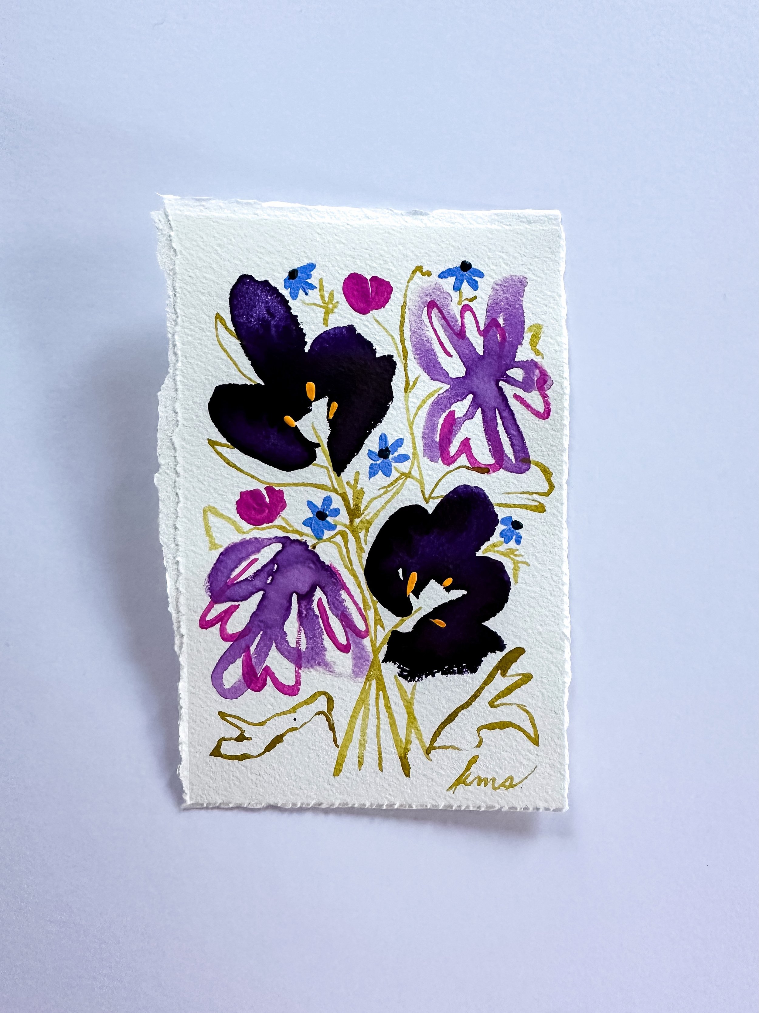 Mini Original Floral Painting unframed purple.jpeg